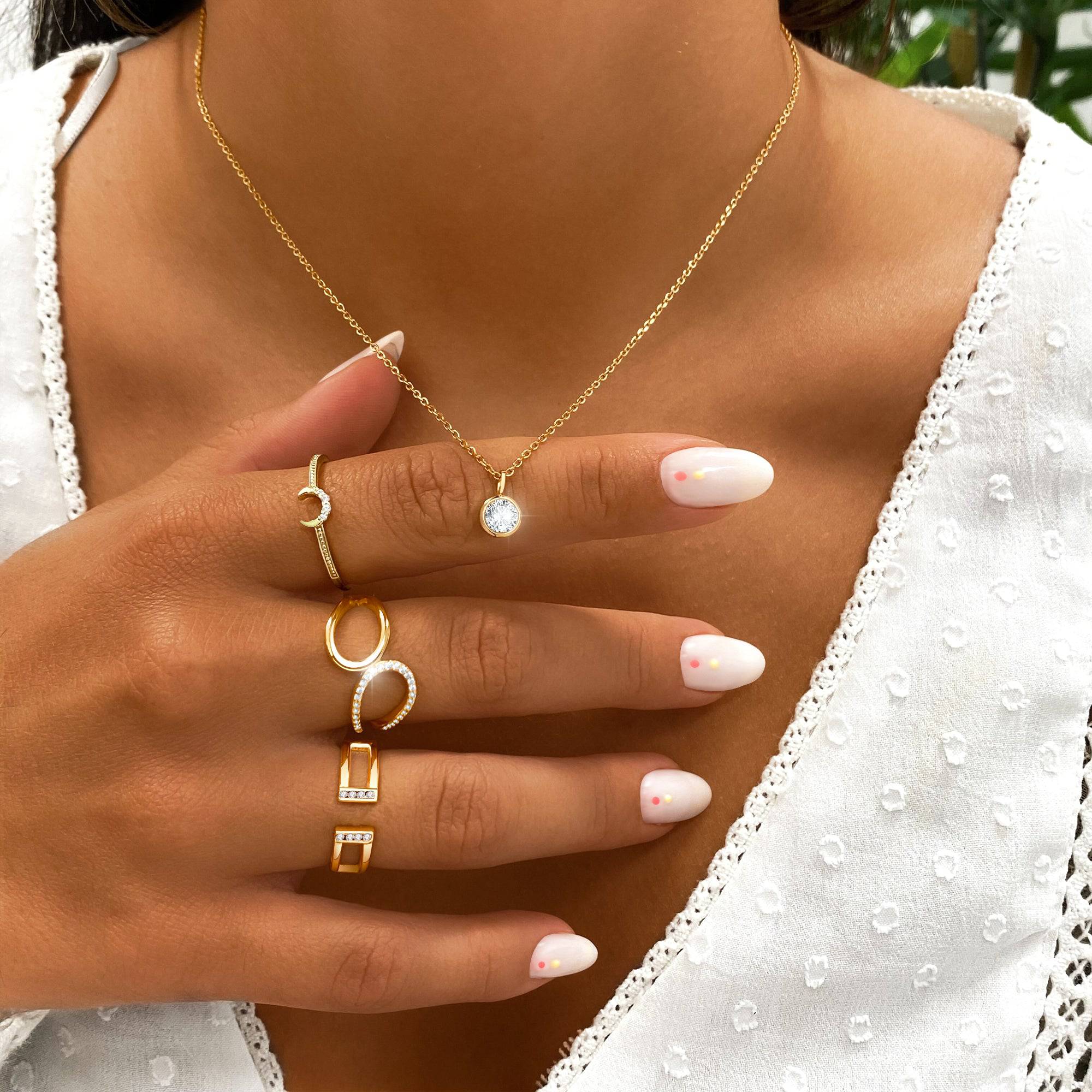 "Zirconia Circle" Necklace - SophiaJewels