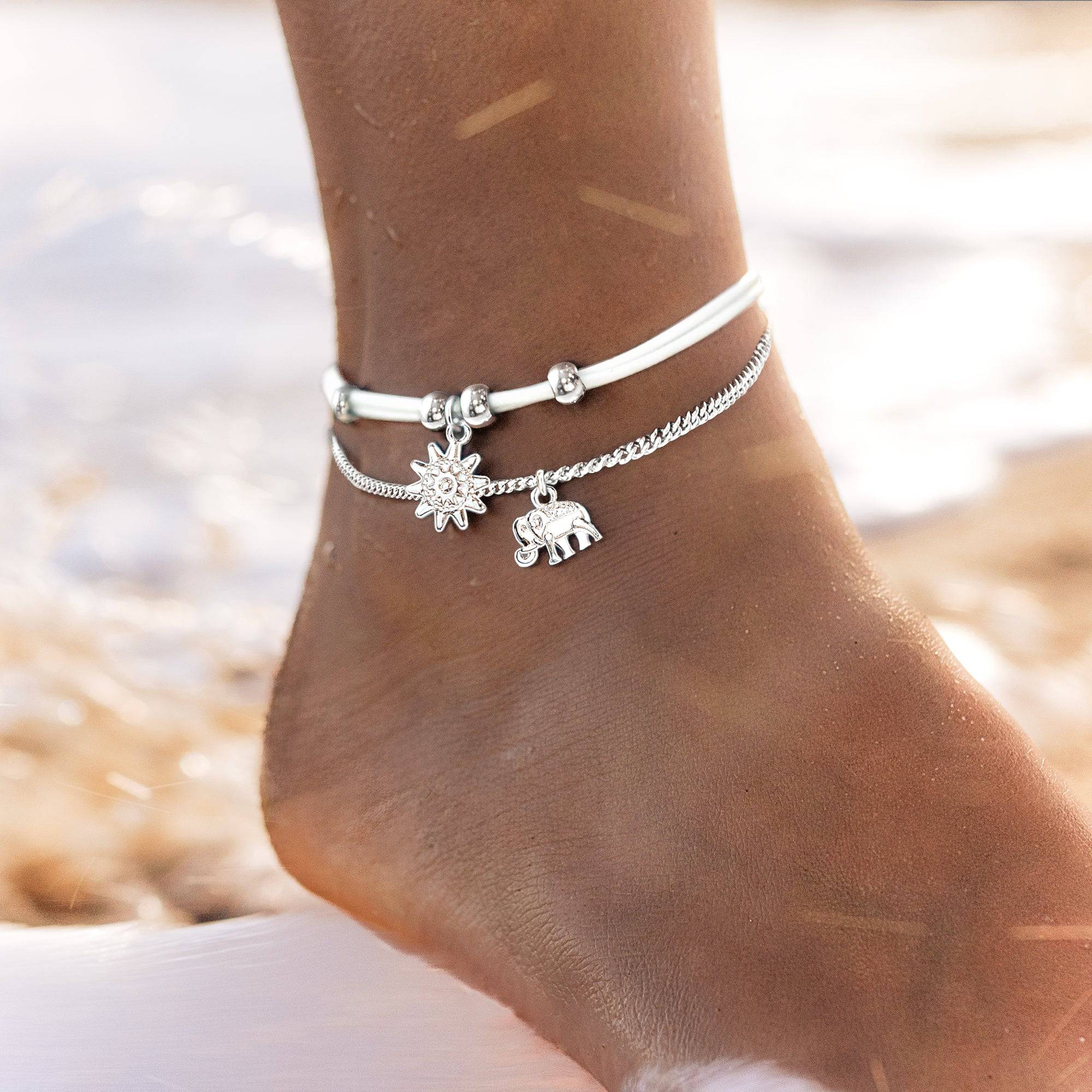 Elephant-Sun Anklet - SophiaJewels