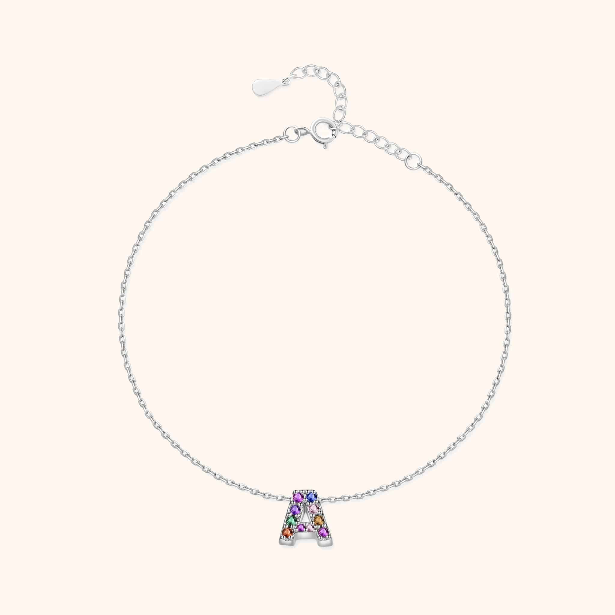 "Silver Initial" Anklet - SophiaJewels