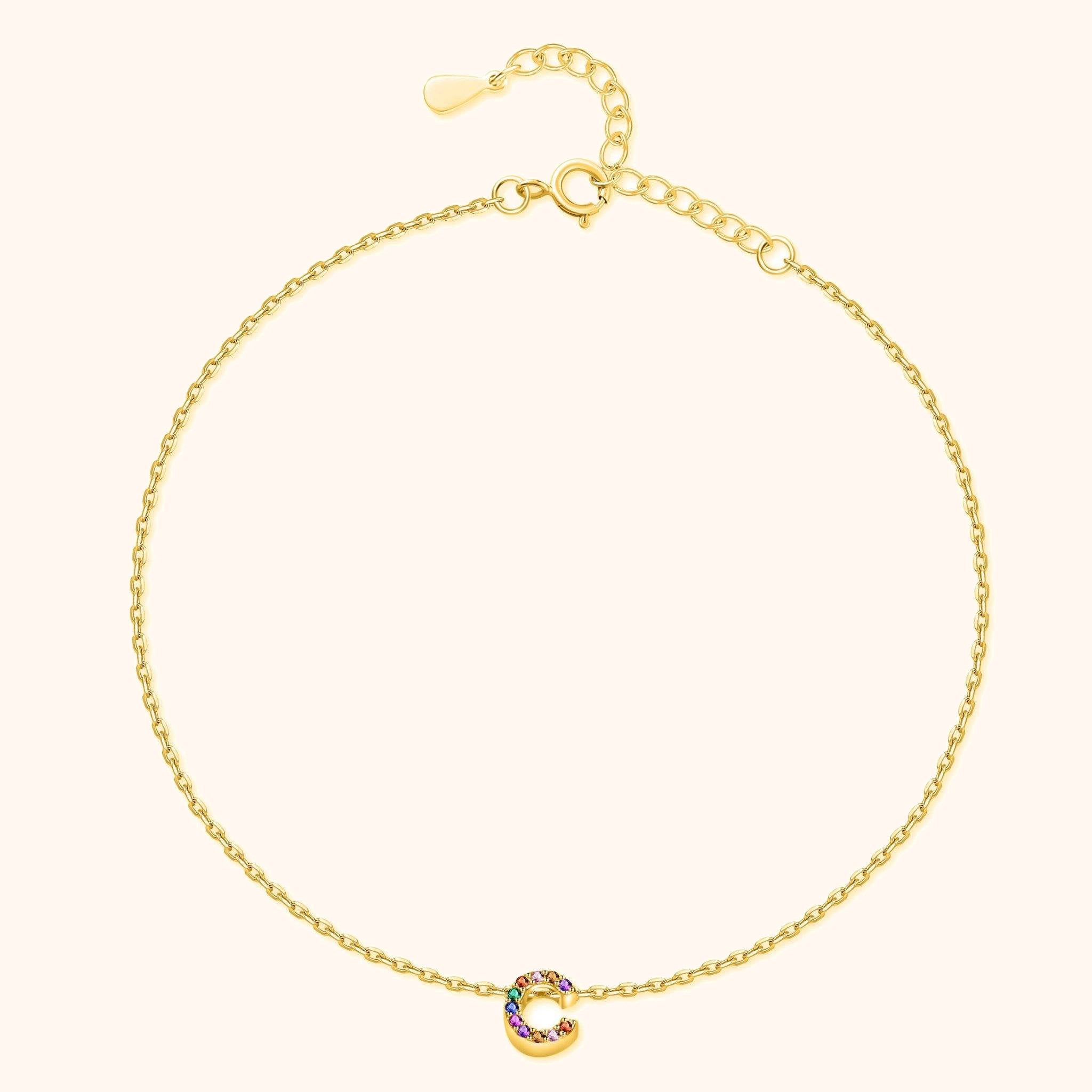 Irising Initial Anklet - SophiaJewels