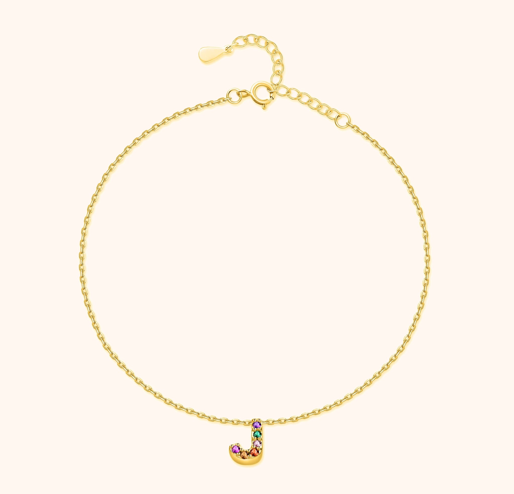 Irising Initial Anklet - SophiaJewels