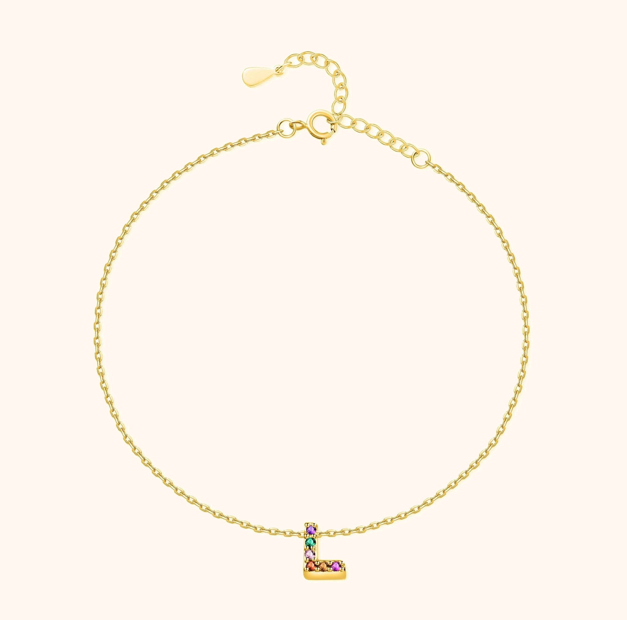 Irising Initial Anklet - SophiaJewels