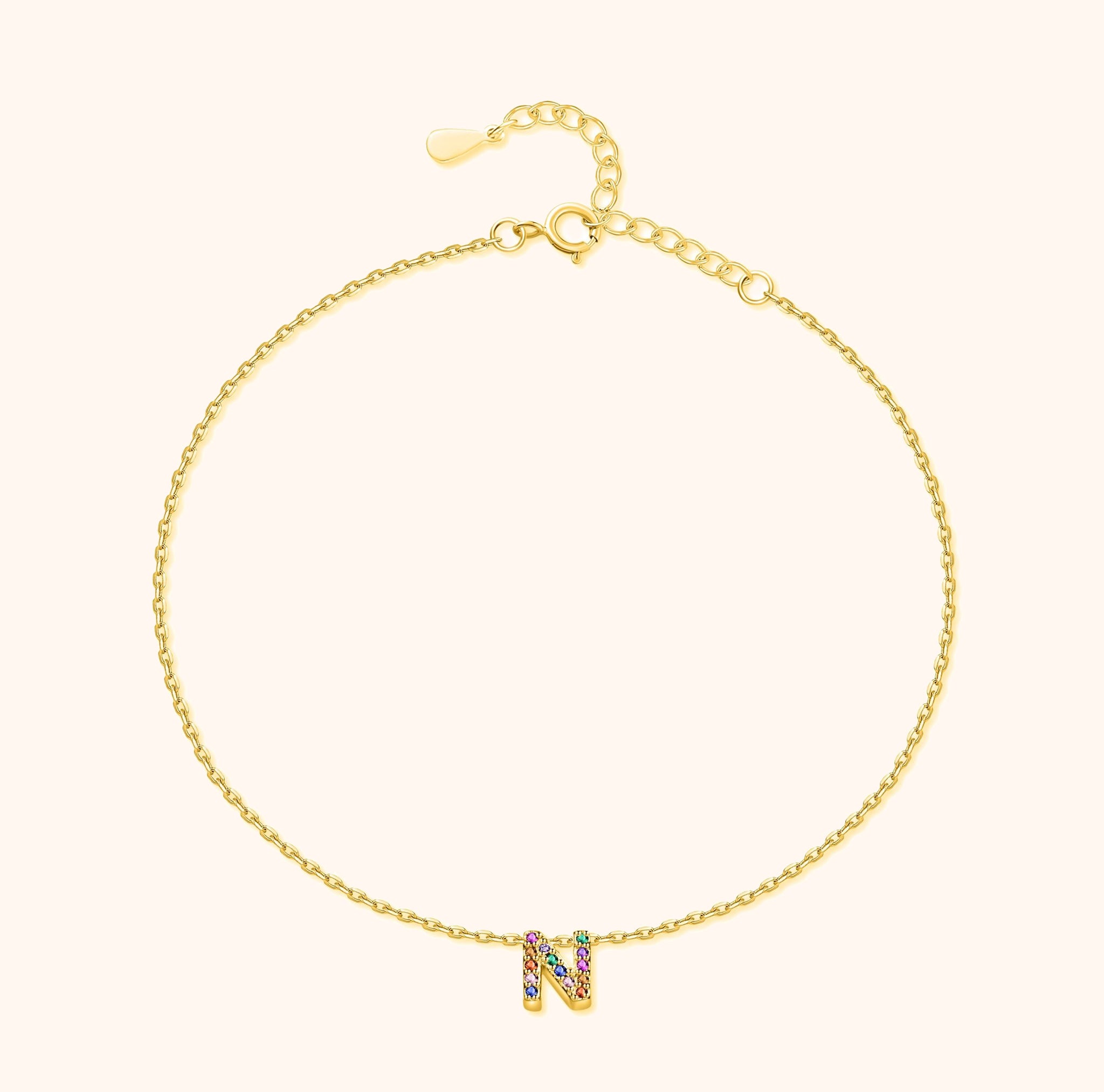 Irising Initial Anklet - SophiaJewels