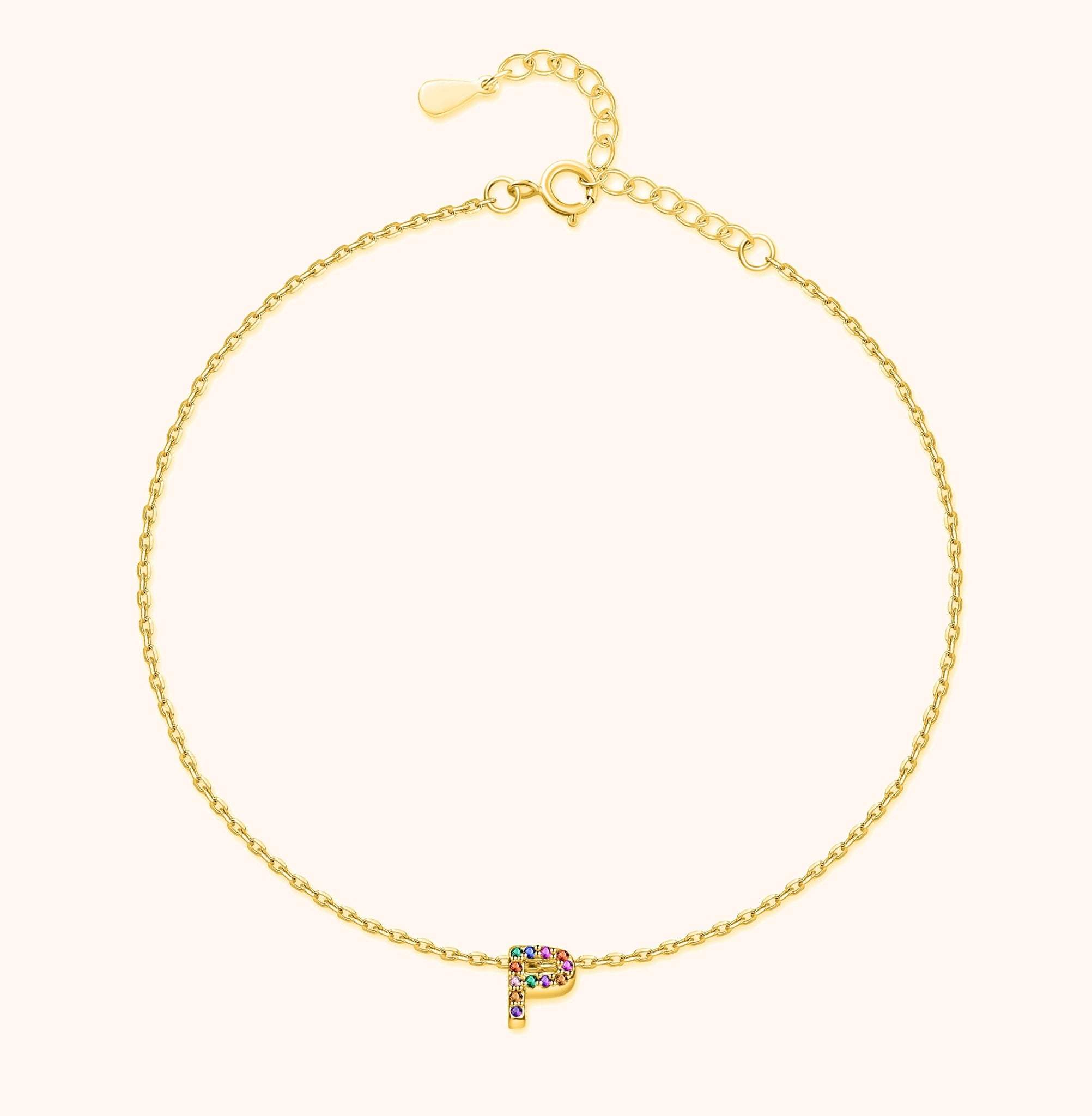 Irising Initial Anklet - SophiaJewels