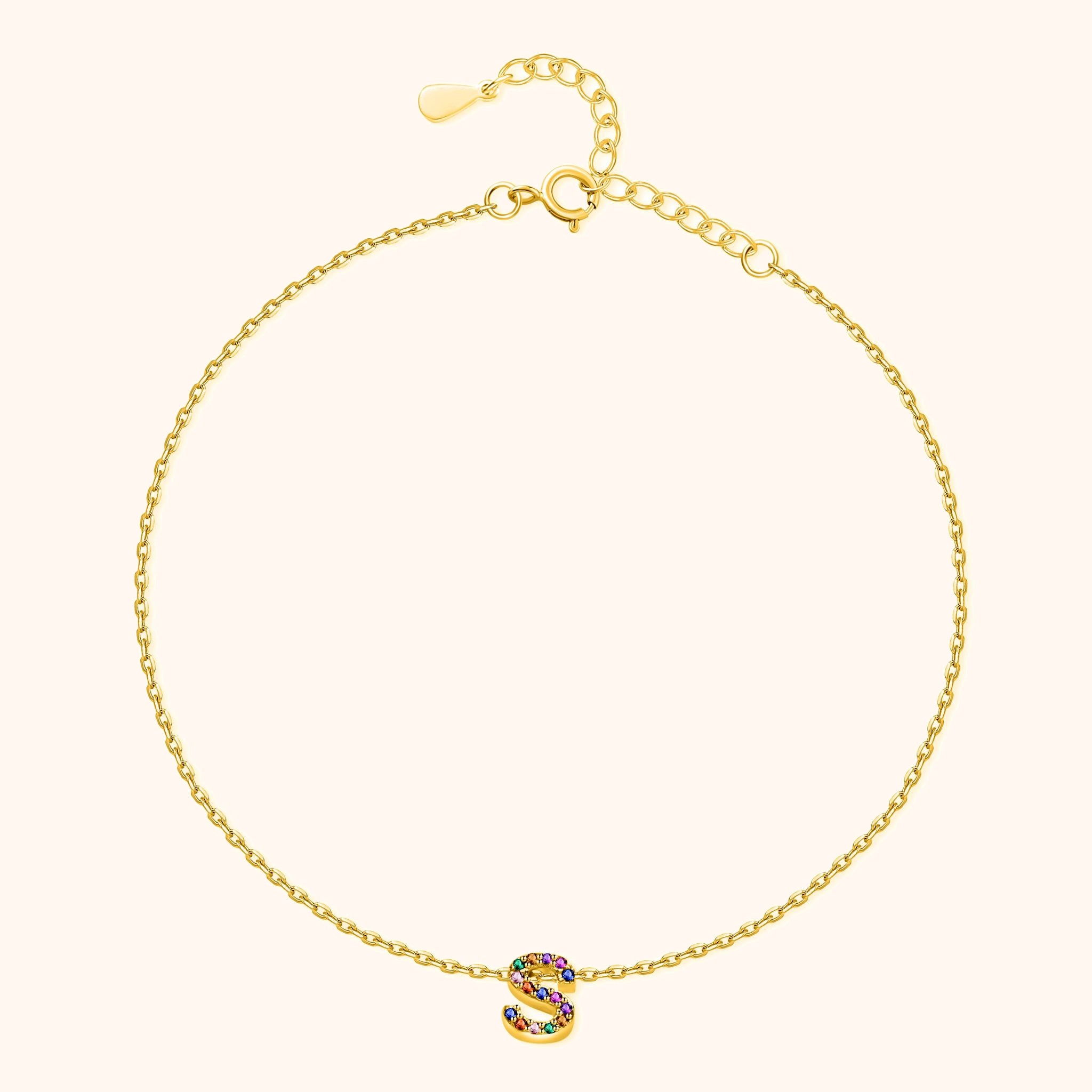 Irising Initial Anklet - SophiaJewels