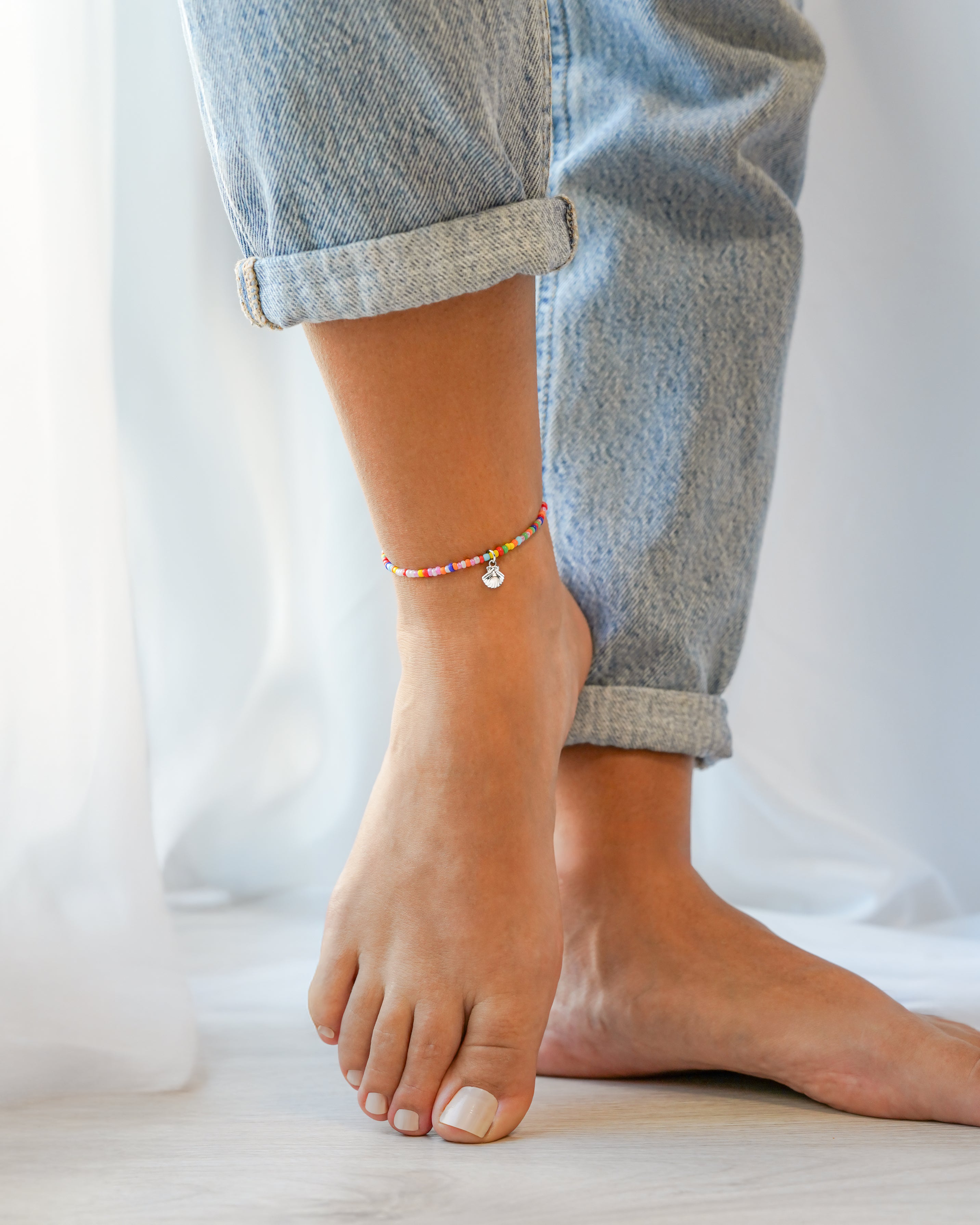 Multicolour Shell Anklet - SophiaJewels
