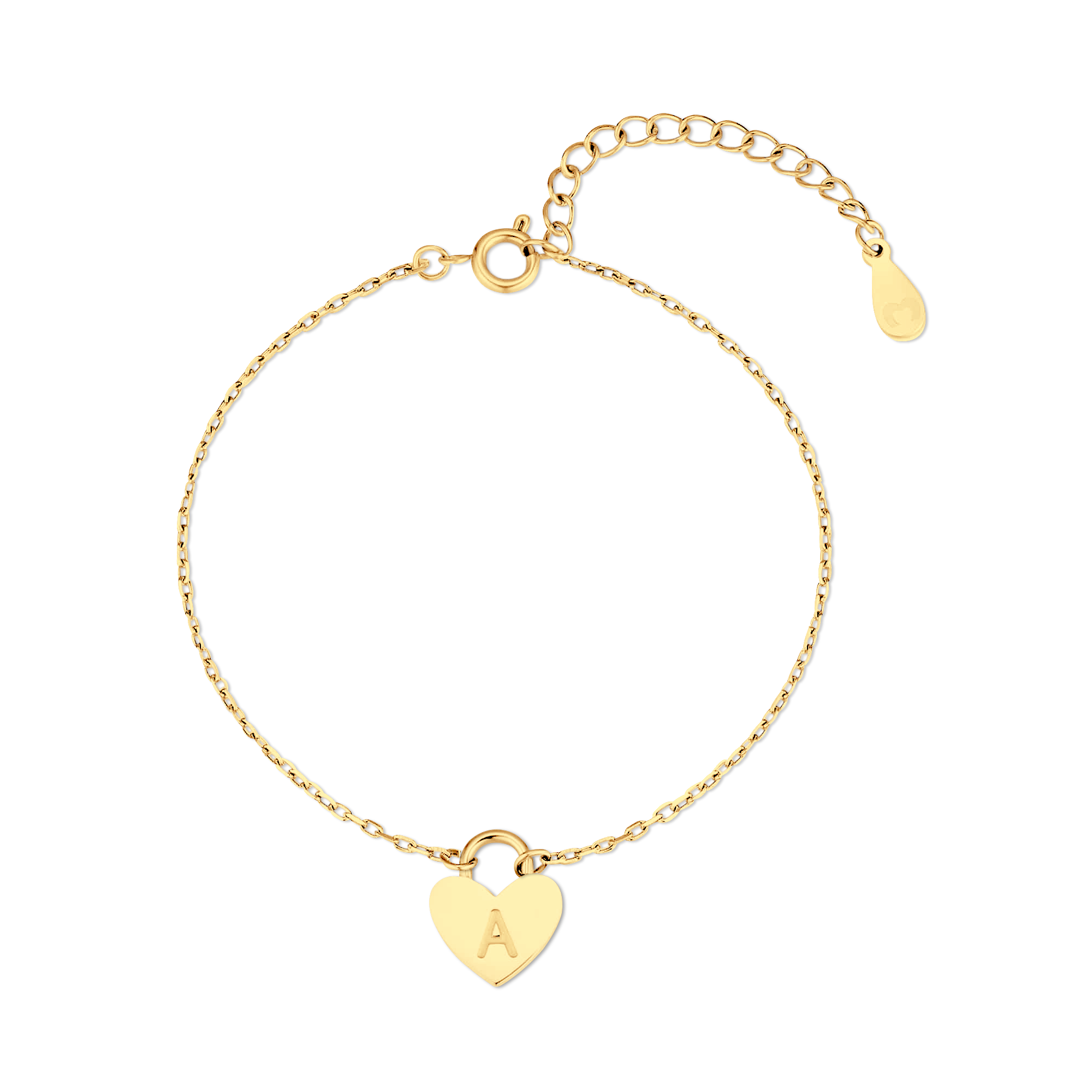 Initial Heart Bracelet