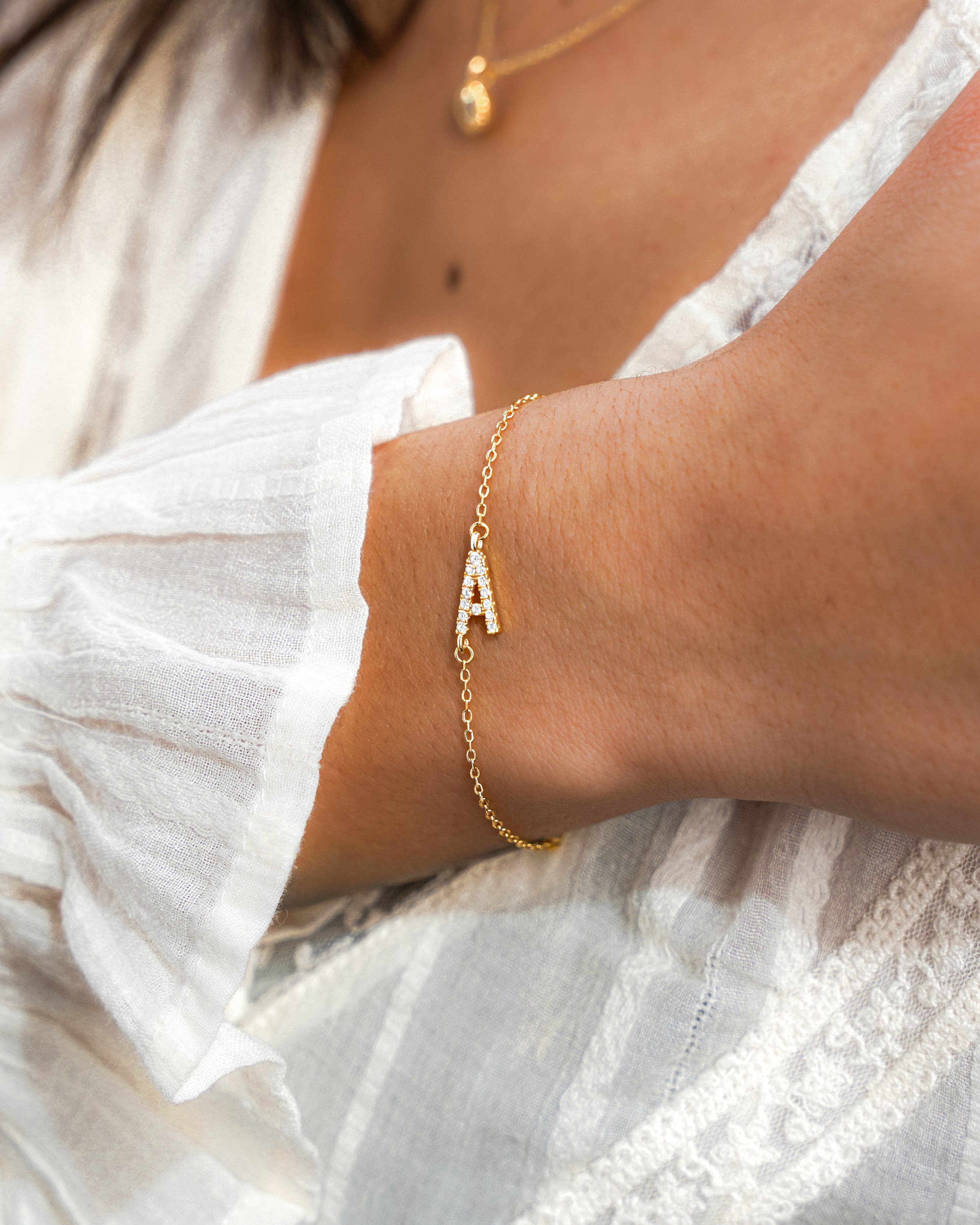 Alpha Letter Glitter Bracelet - SophiaJewels