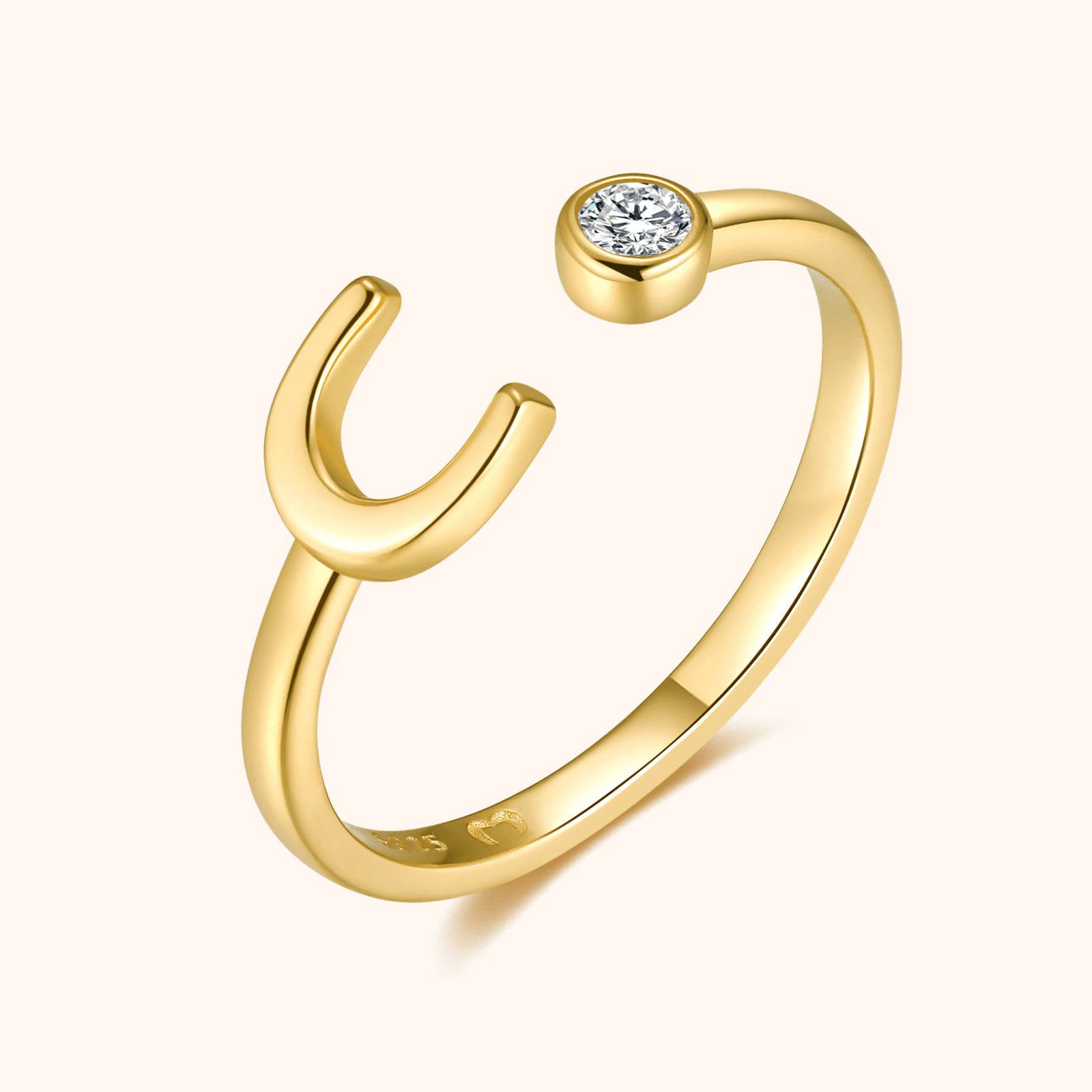 Top Letter Ring - SophiaJewels