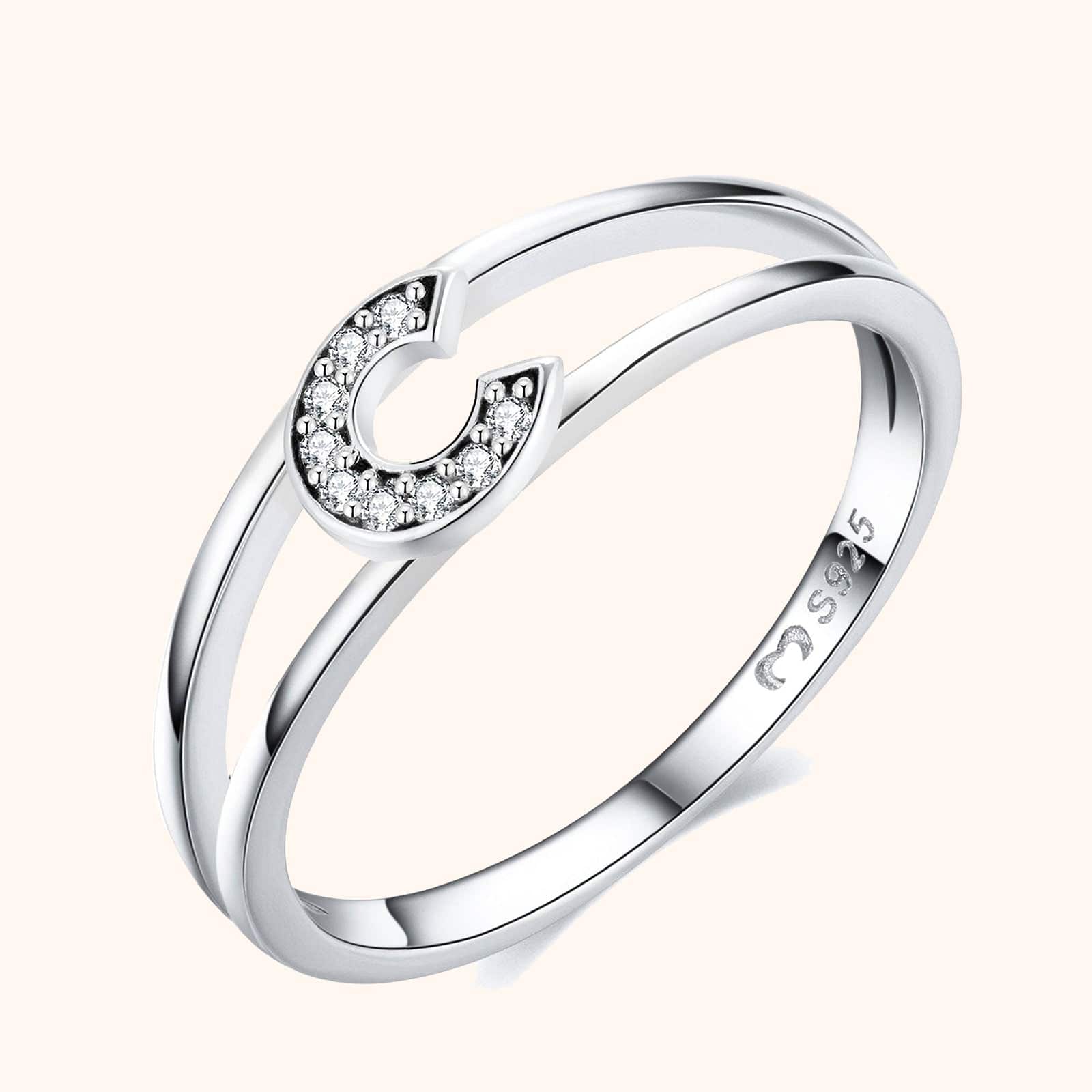 Silver Initials Ring