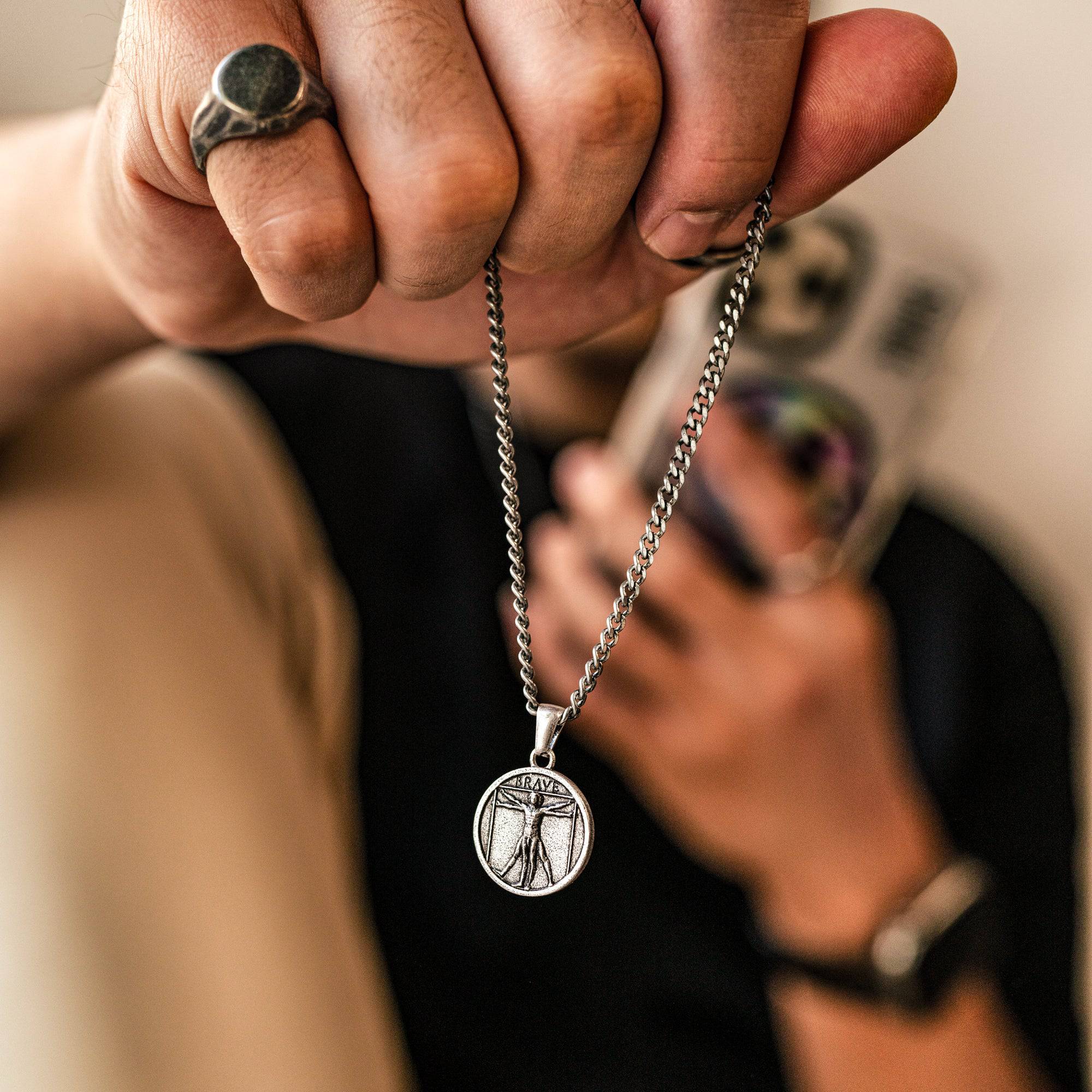 "Vitruvius" BRAVE Men's Necklace - SophiaJewels