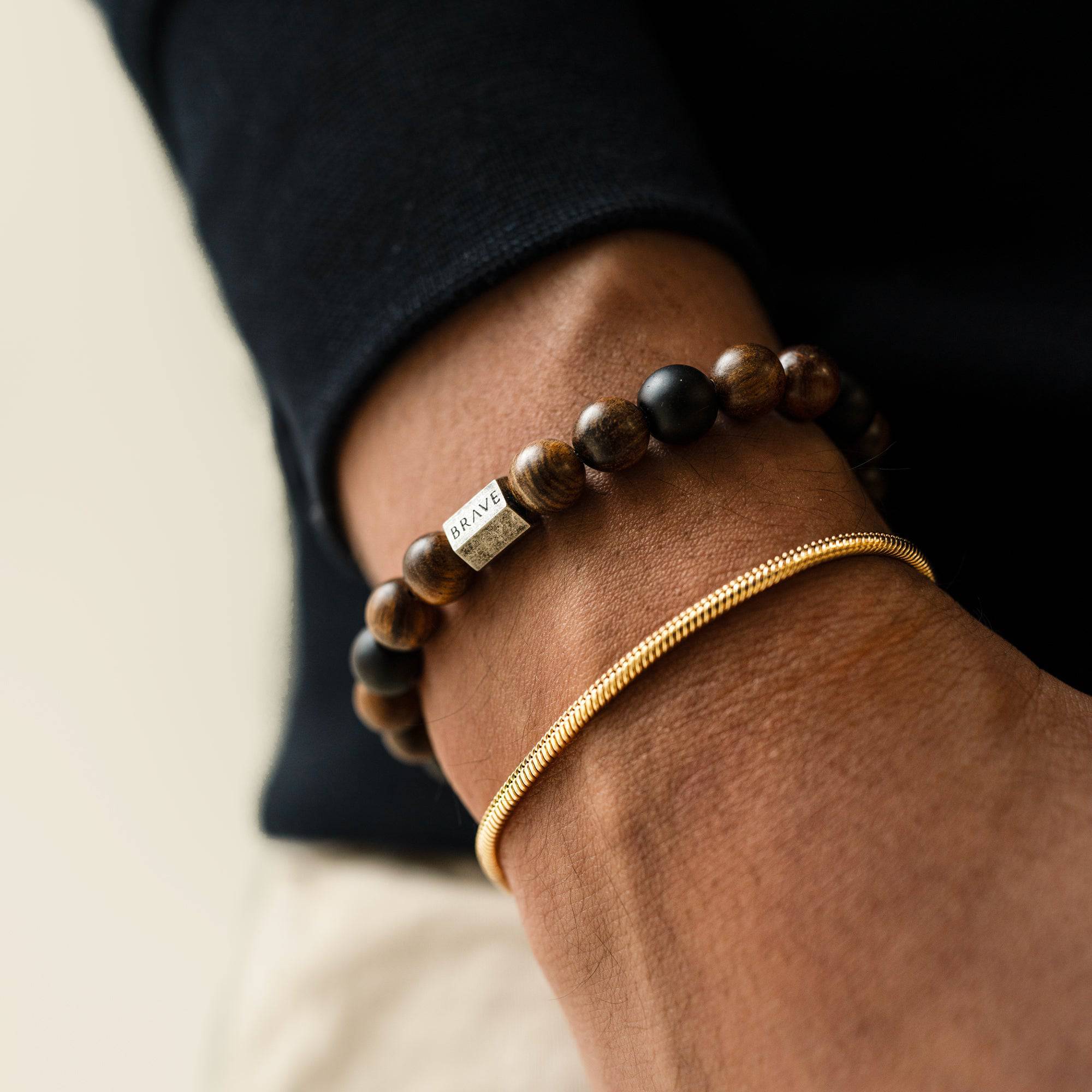 "Wood" BRAVE Men's Bracelet - SophiaJewels