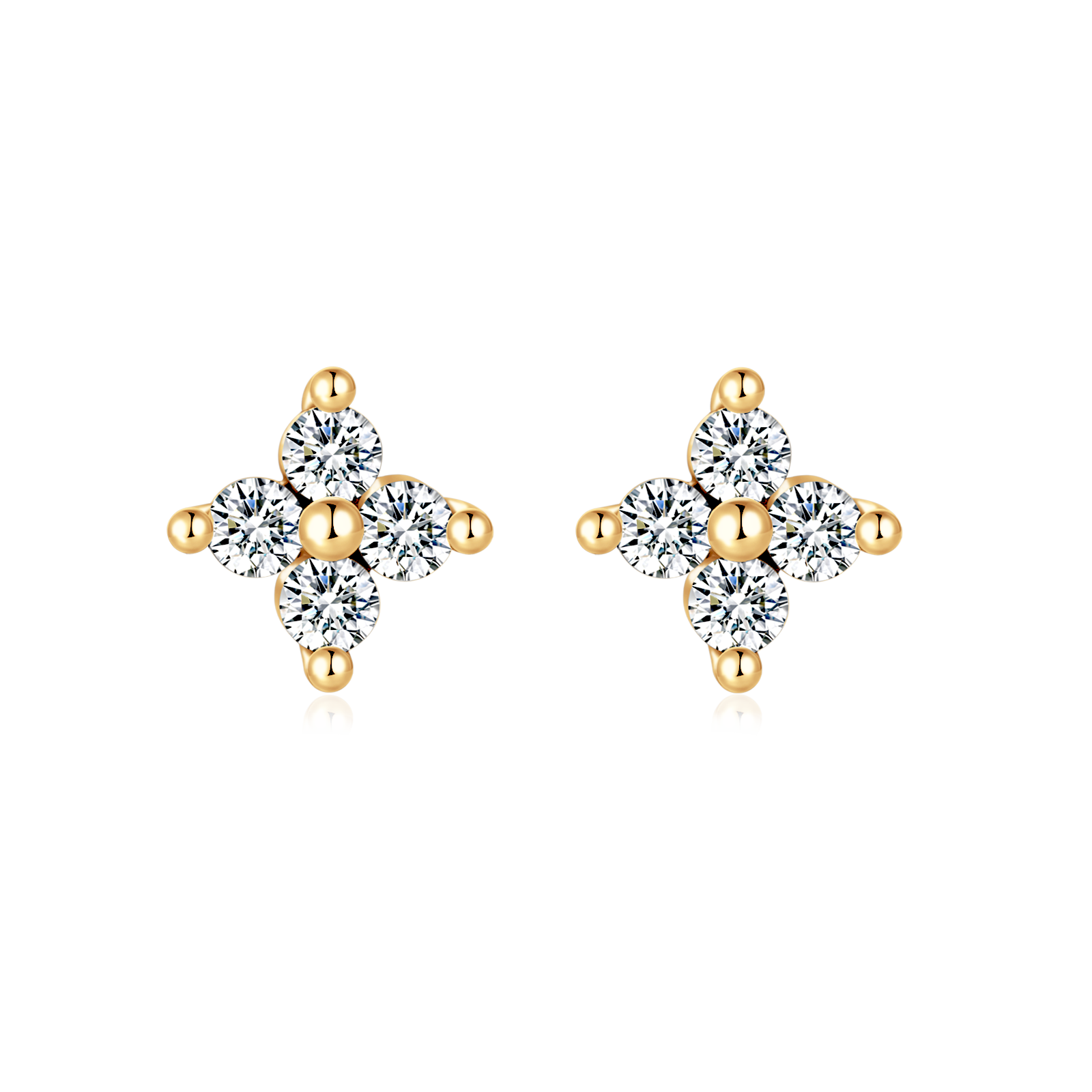 Crystal Flower Earrings - SophiaJewels