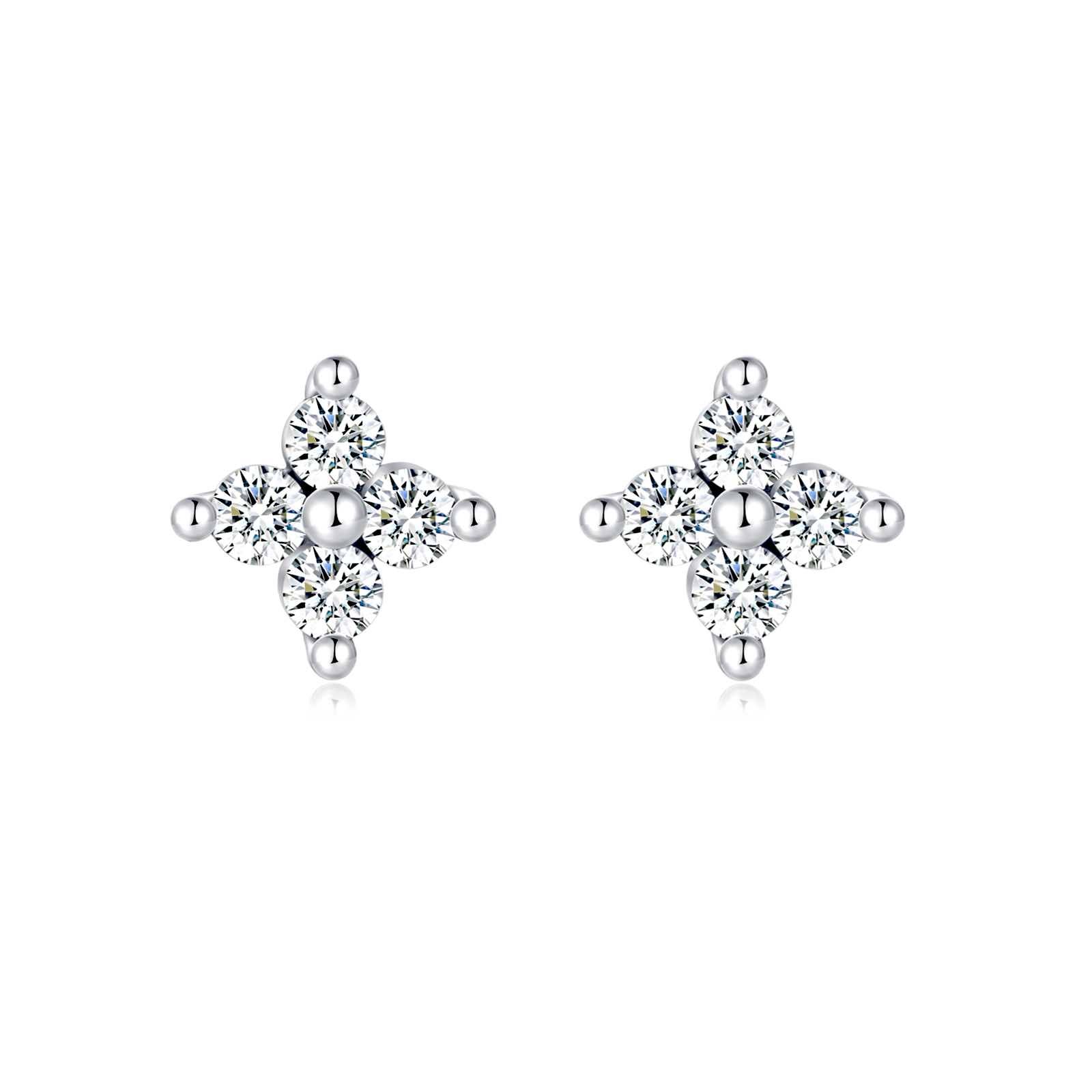 Crystal Flower Earrings - SophiaJewels