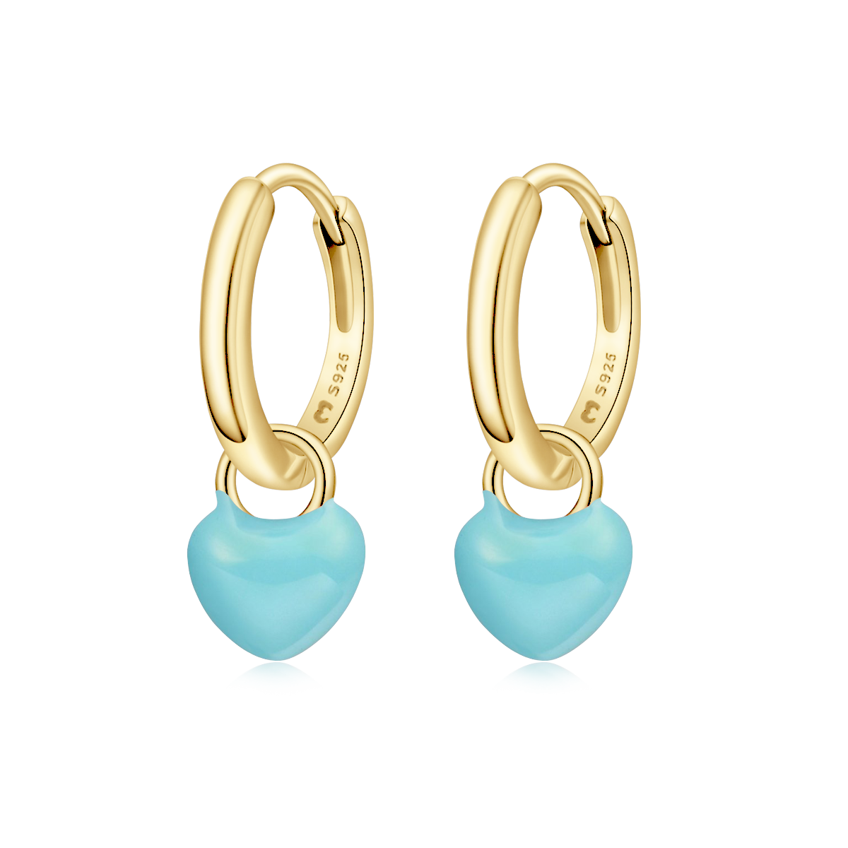 Heart Ring Hoops Earrings - SophiaJewels