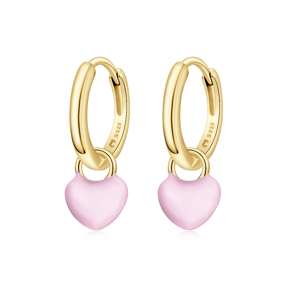 Heart Ring Hoops Earrings - SophiaJewels