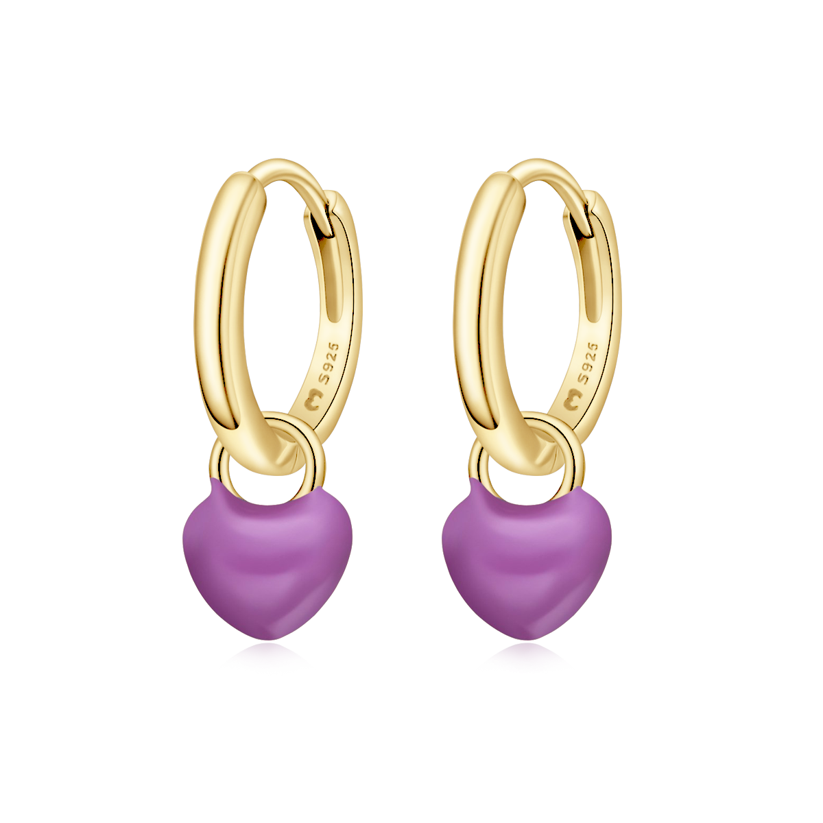 Heart Ring Hoops Earrings - SophiaJewels