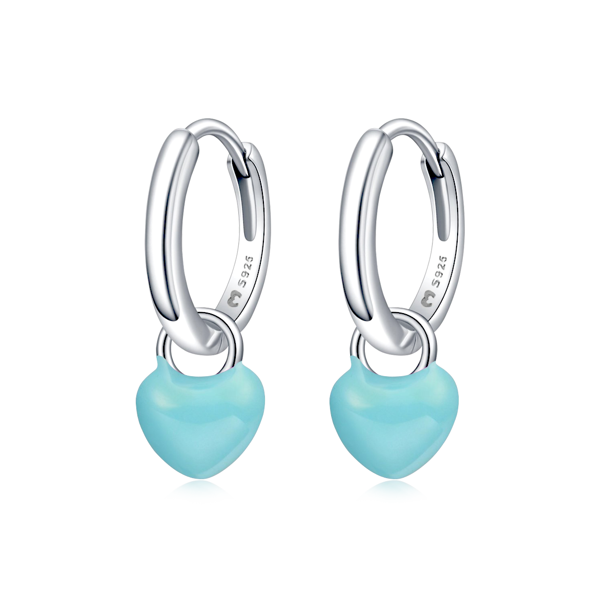 Heart Ring Hoops Earrings - SophiaJewels