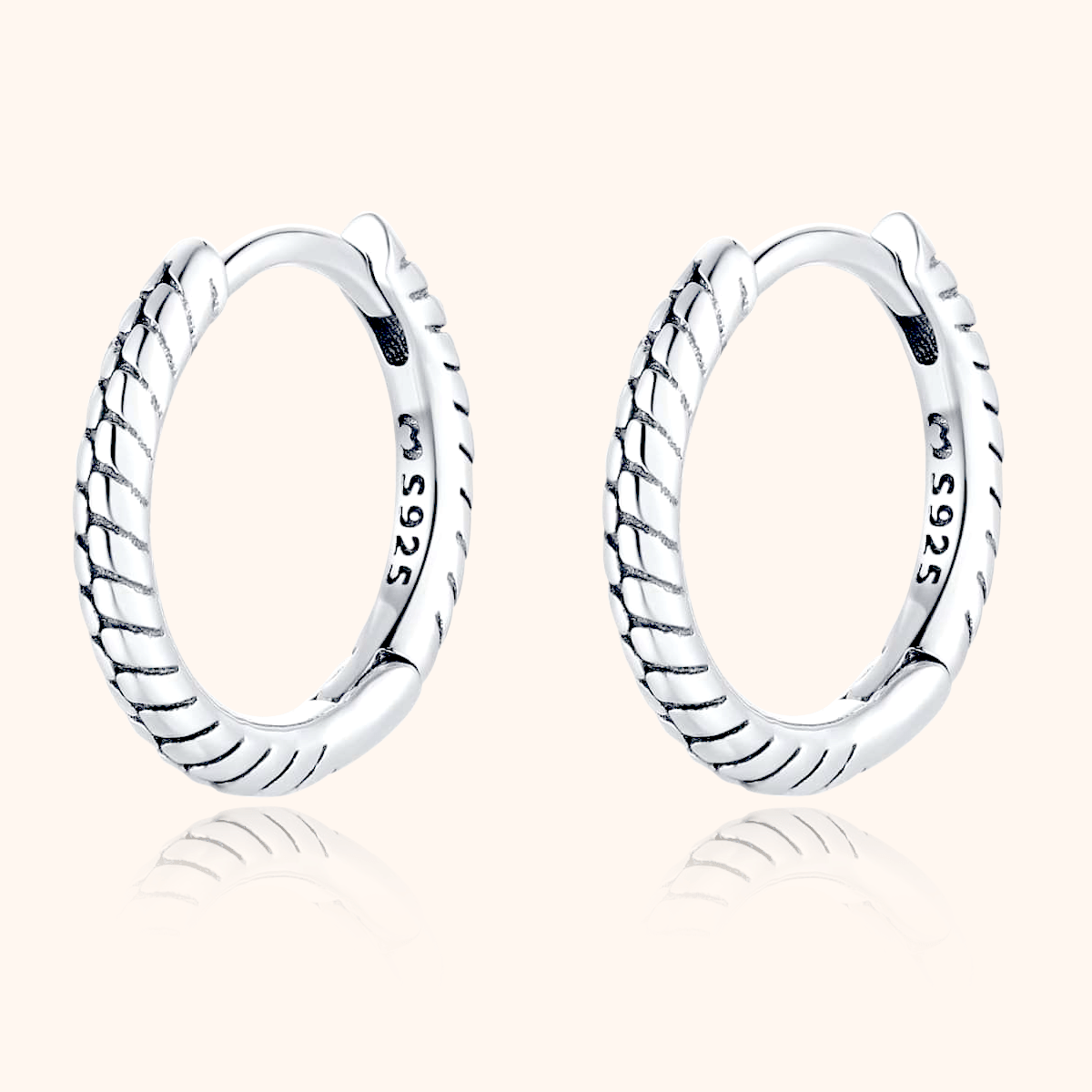 Linear Ring Hoops Earrings - SophiaJewels