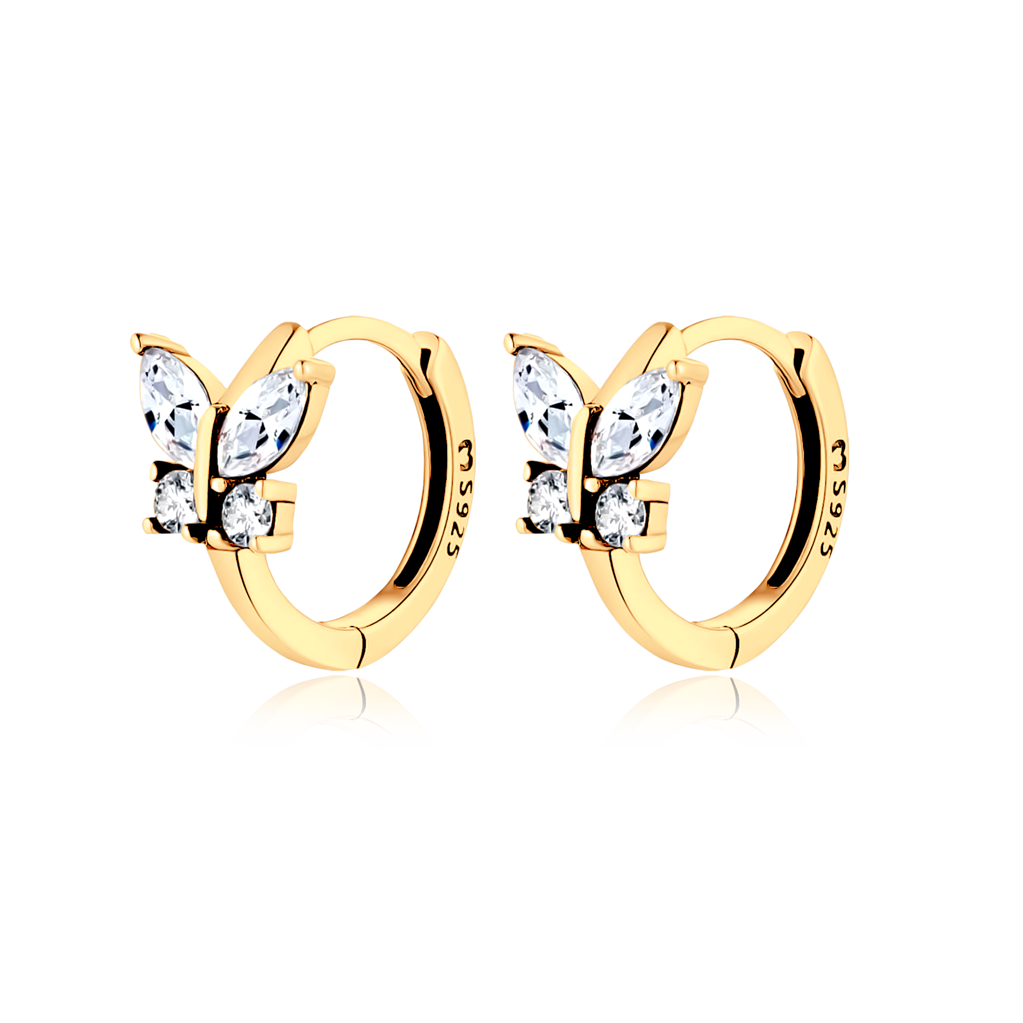 Crystal Butterfly Earrings - SophiaJewels