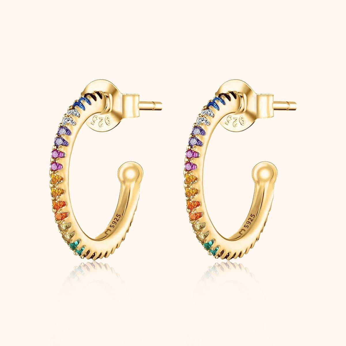 Half Ring Colours Earrings - SophiaJewels