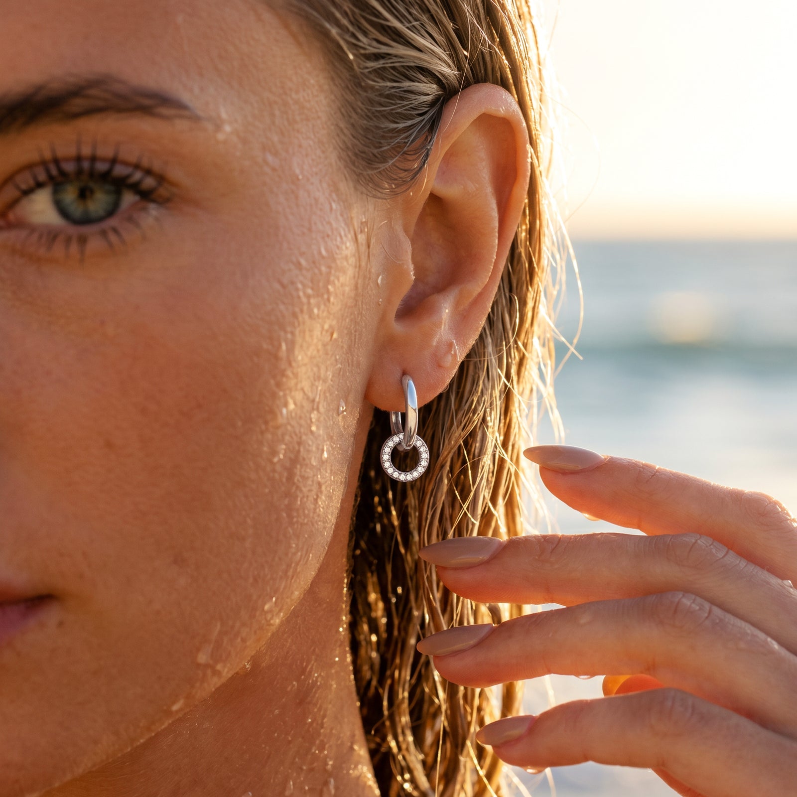Interlocking Hoop Earrings