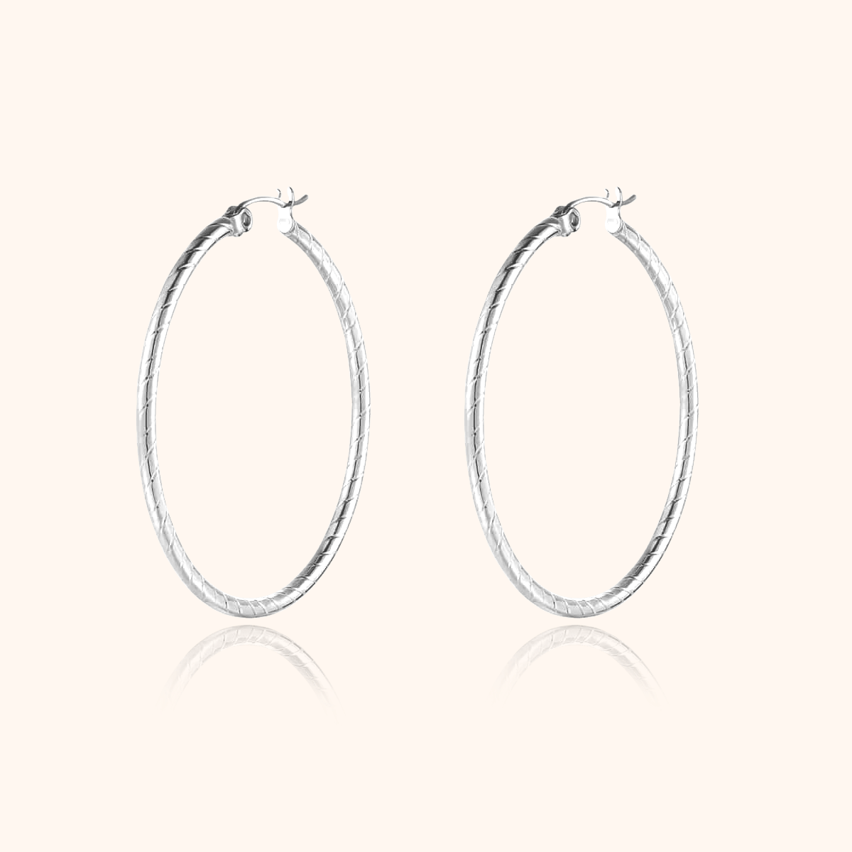 Striped Hoops Earrings - SophiaJewels