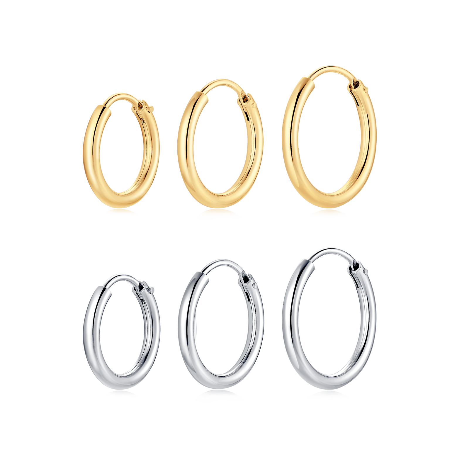 Silver Rounda Earrings - SophiaJewels