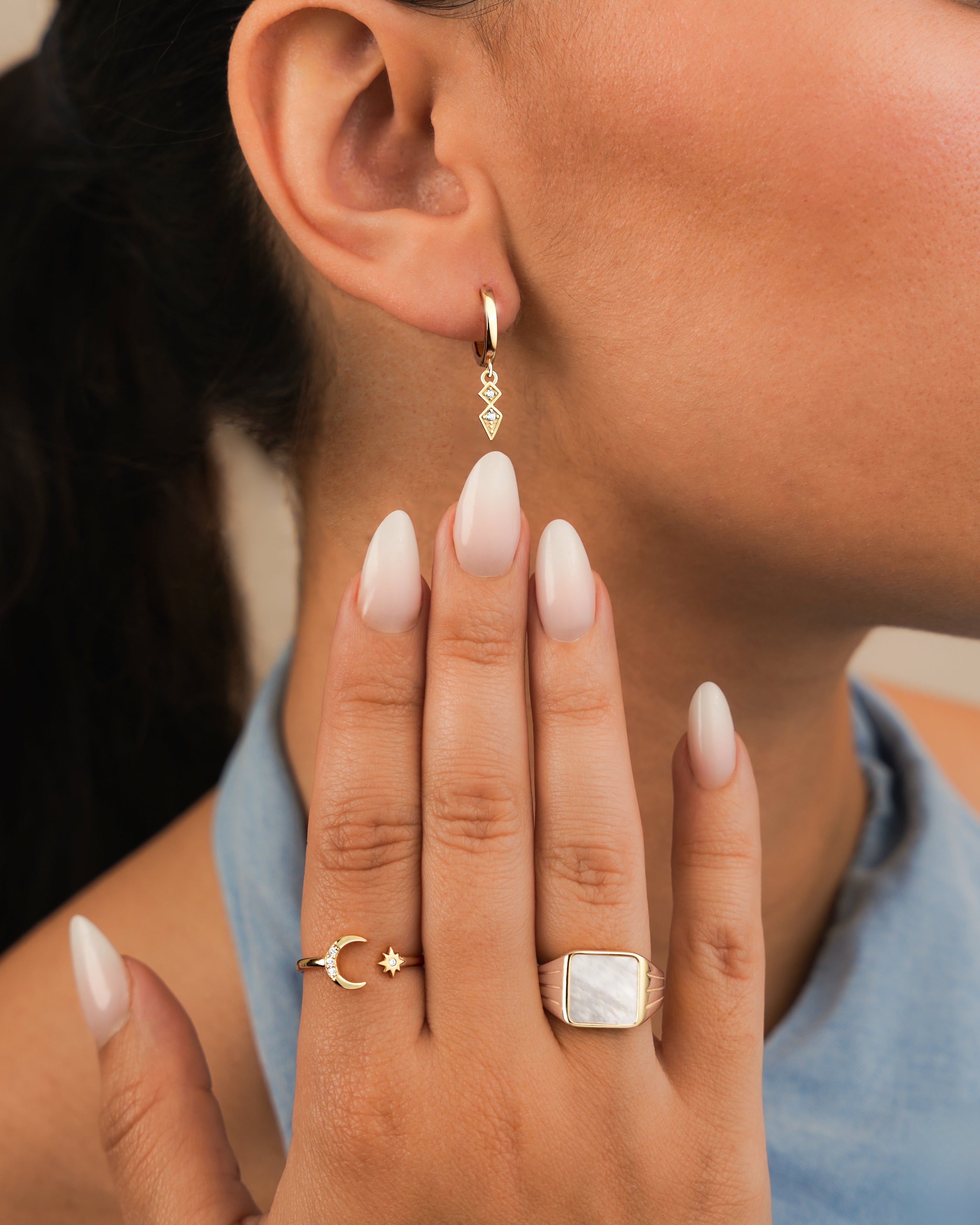 Star and Moon Ring