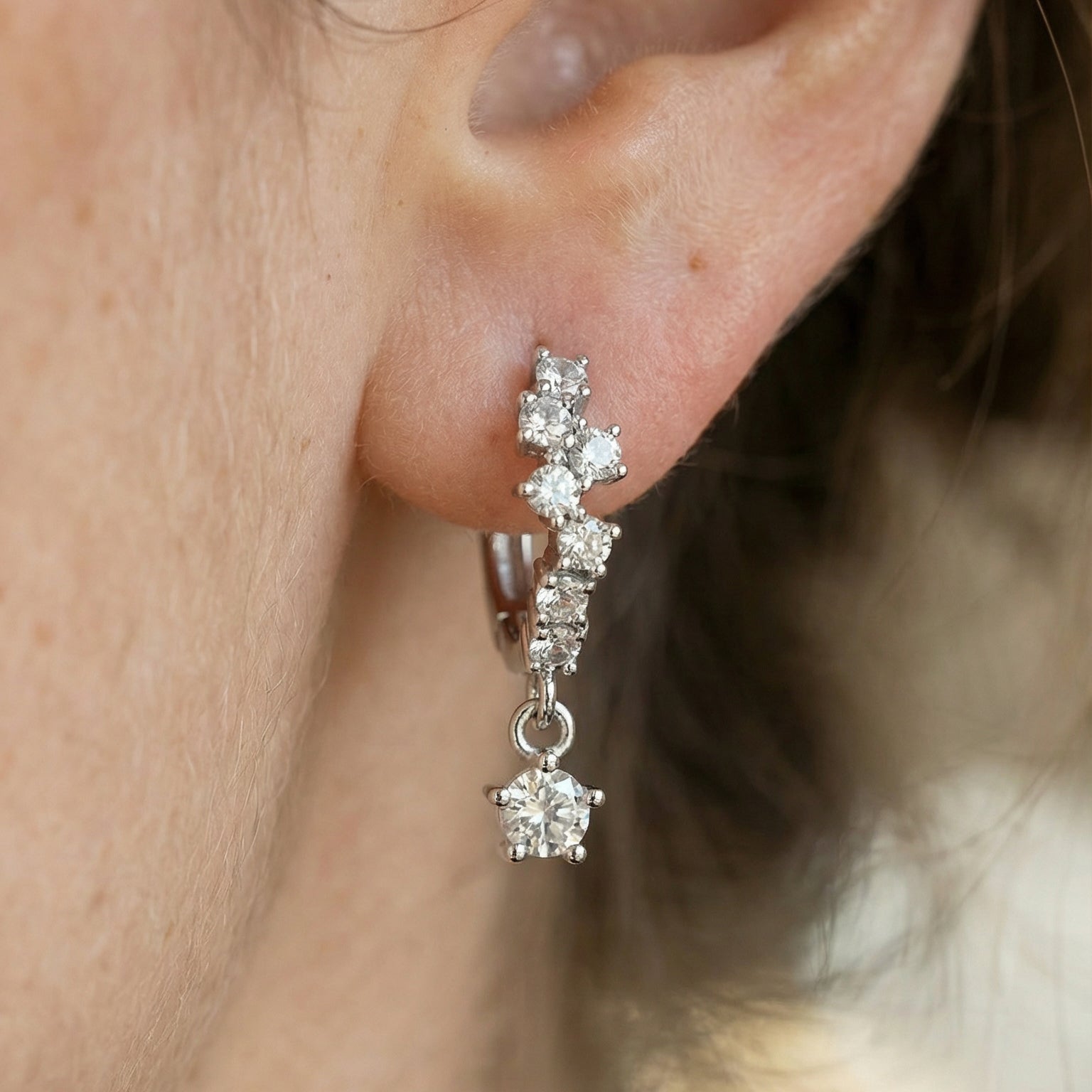 Adamantine Hoops Earrings