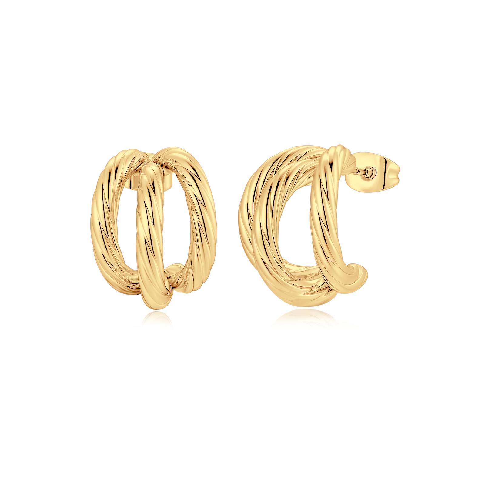 Half Ring Trije Earrings - SophiaJewels