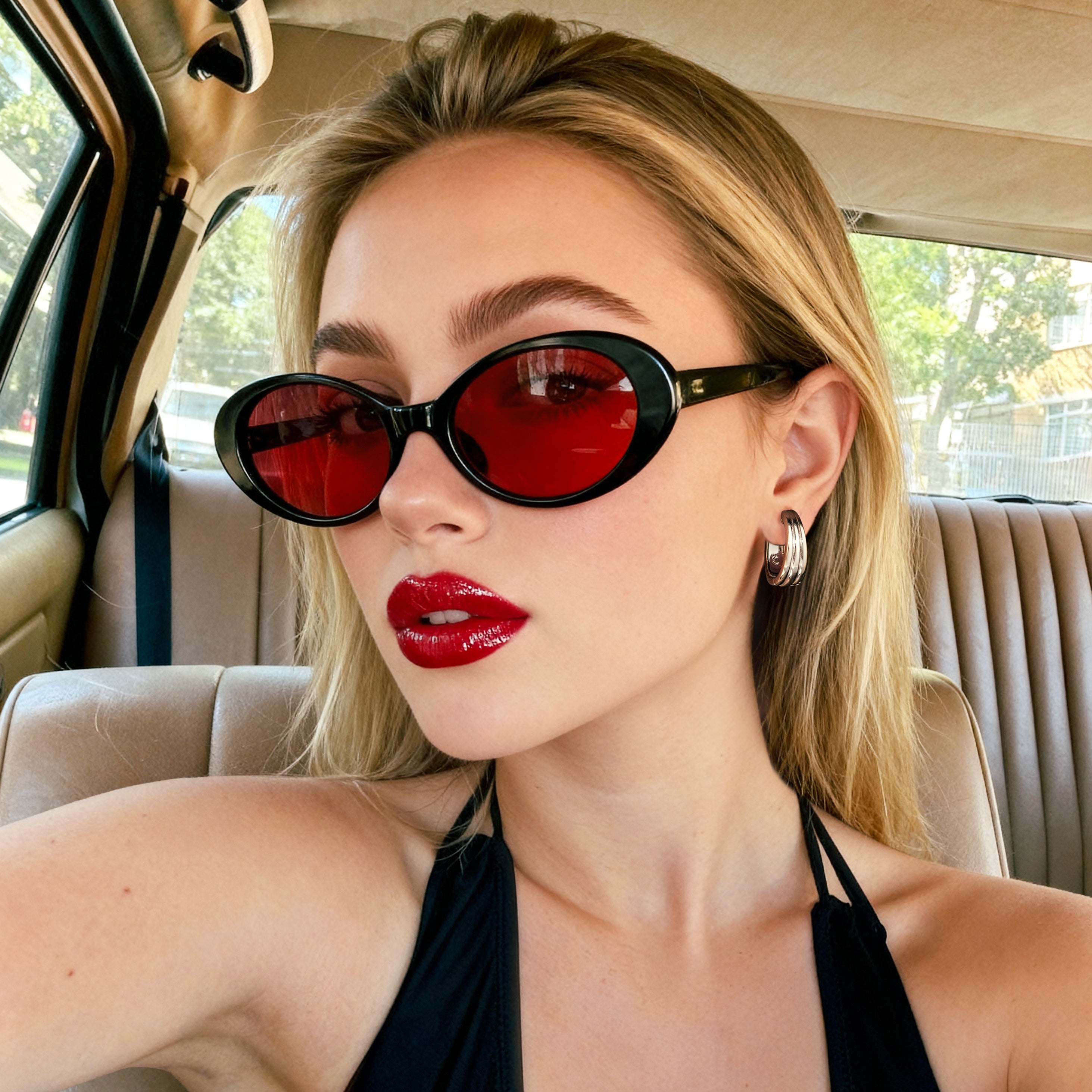 Ribbed Hoop Earrings - SophiaJewels