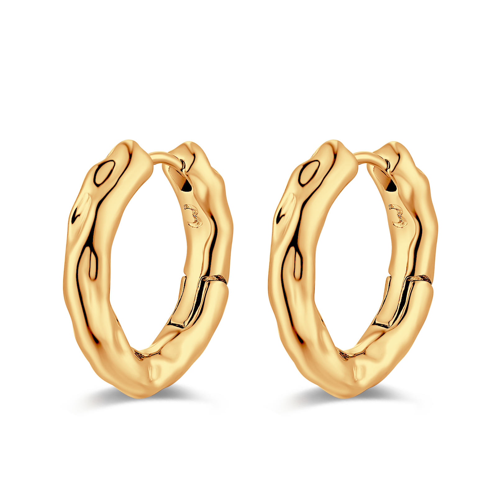 Corrugated Hoop Earrings - SophiaJewels