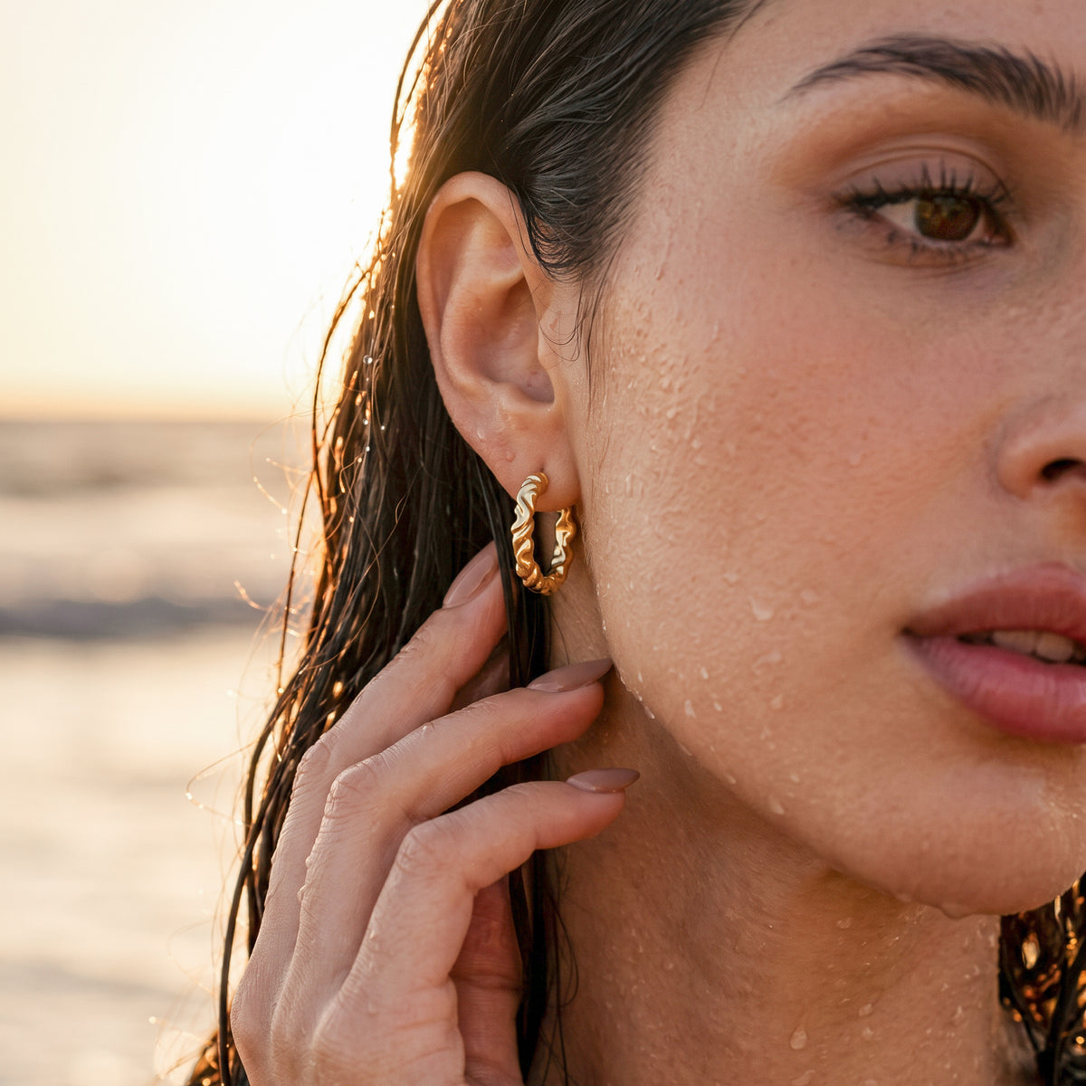 Contorted Hoop Earrings