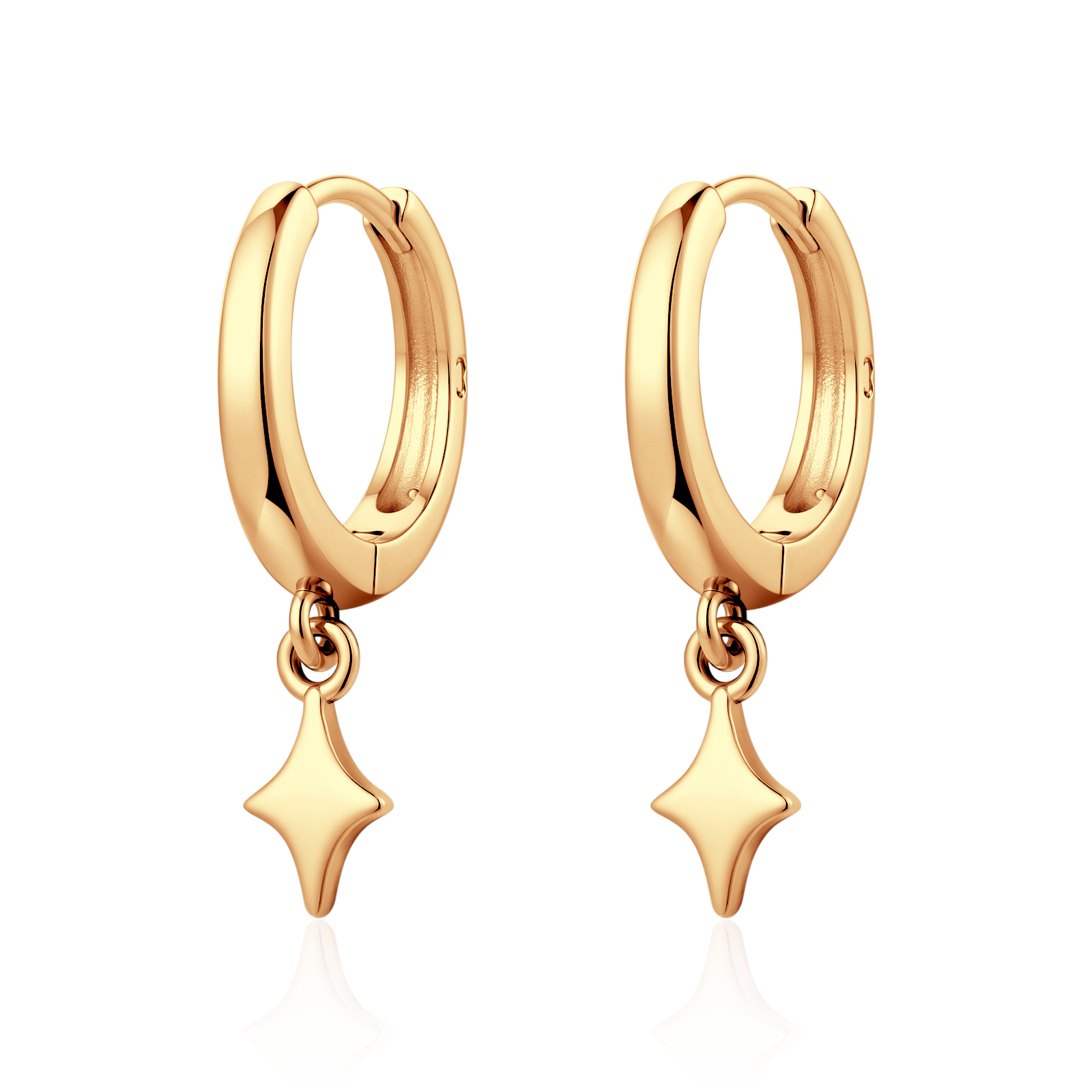 Star Sparkle Hoop Earrings