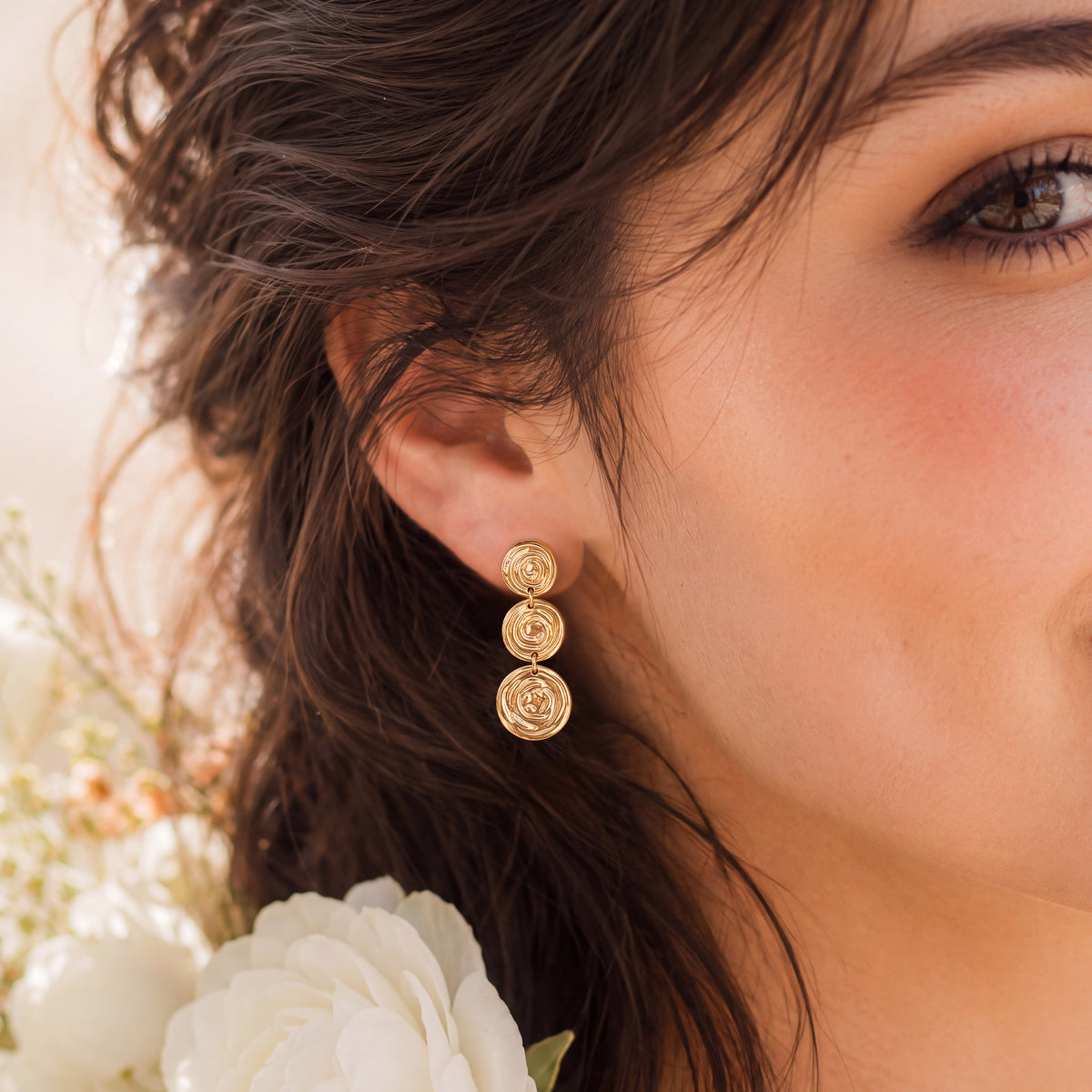 Spiral Disc Earrings