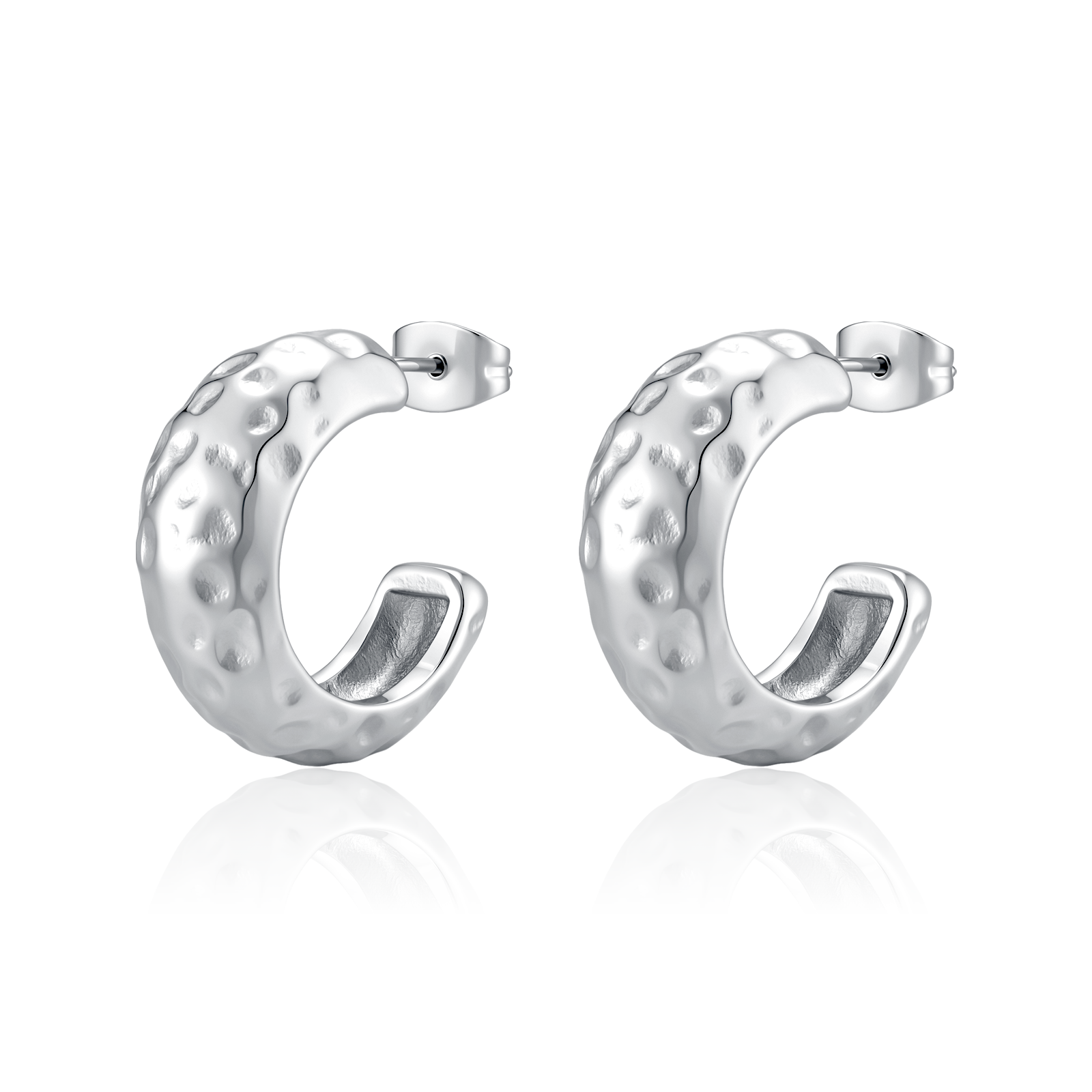 Half Ring Contoured Earrings