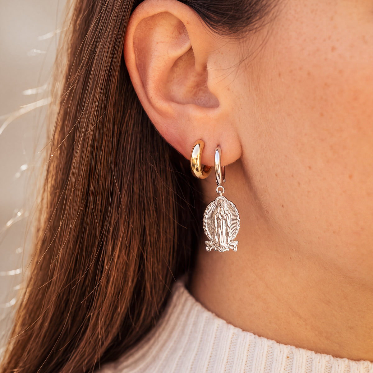 Guadalupe Virgin Earrings
