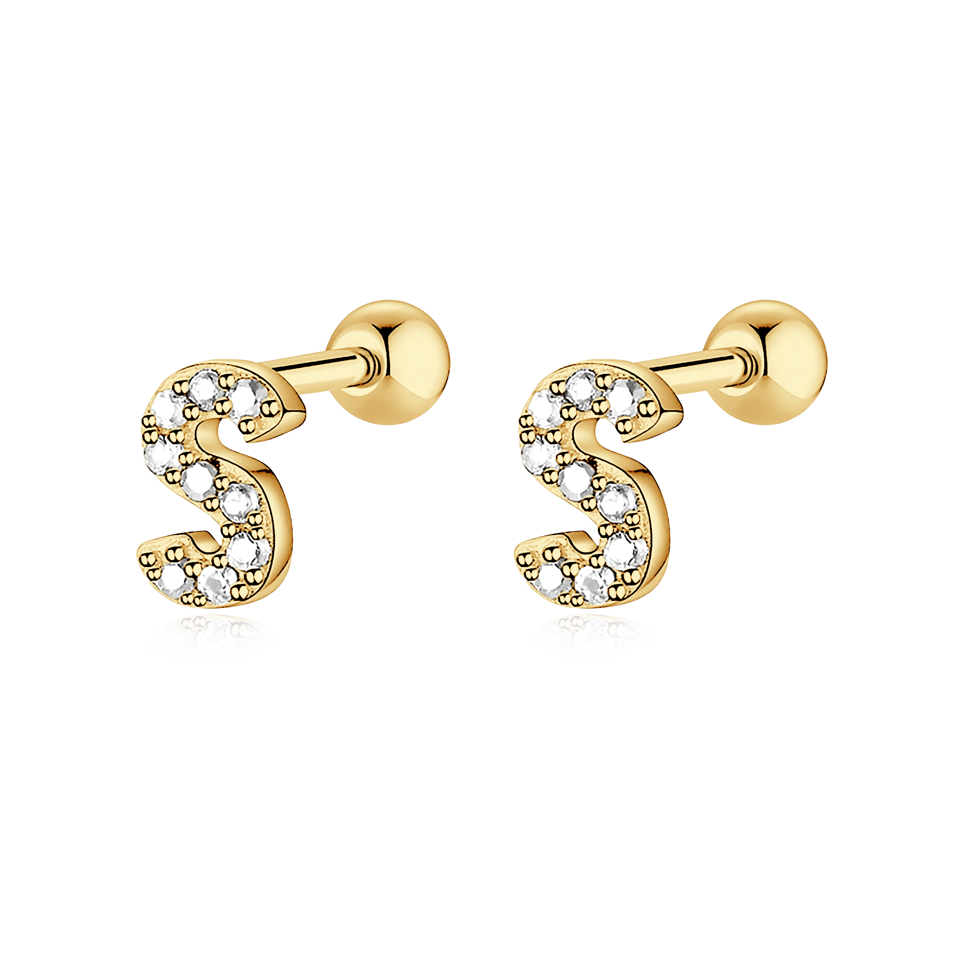 White Letters Earring - SophiaJewels