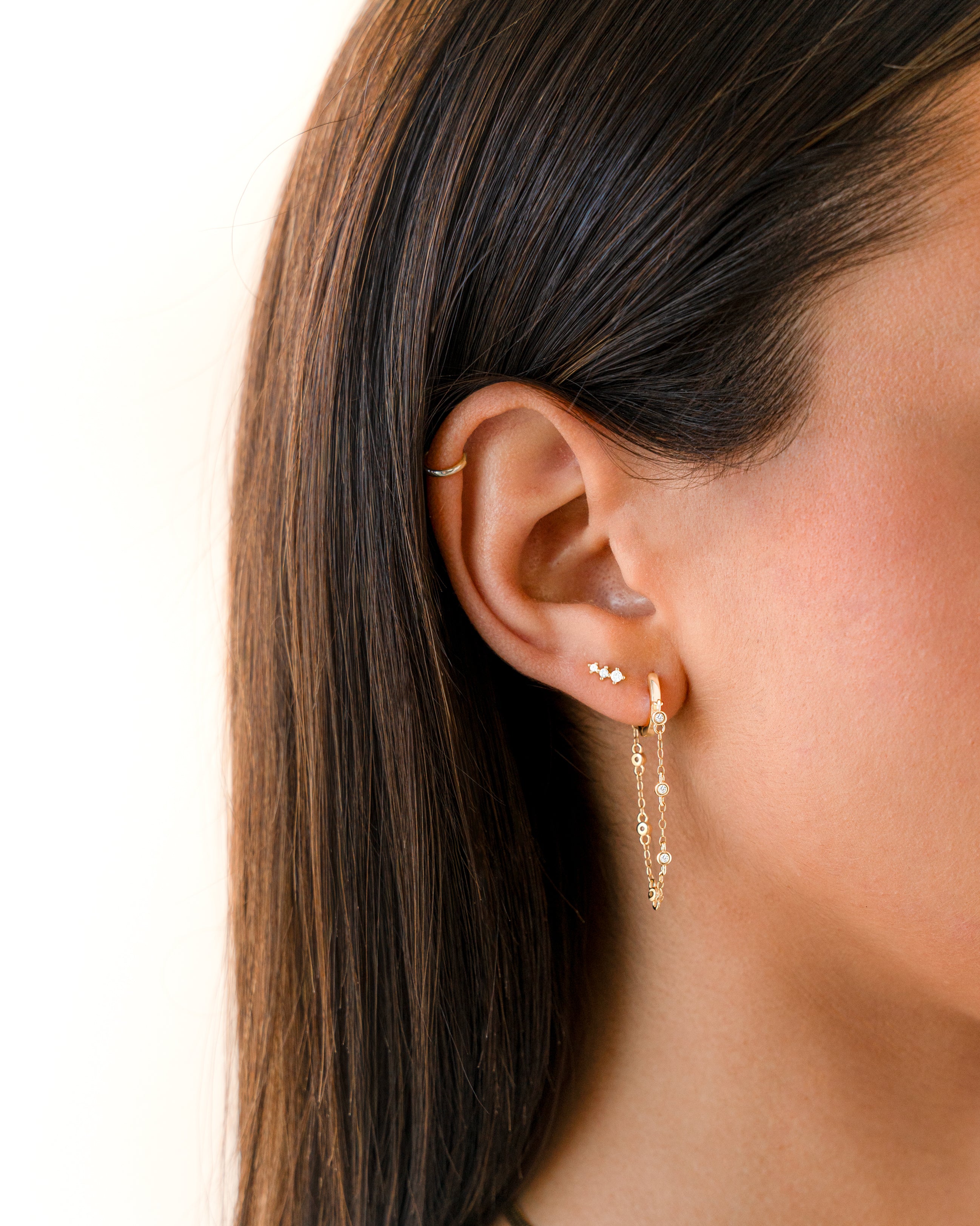 Ring and Chain Earrings - SophiaJewels