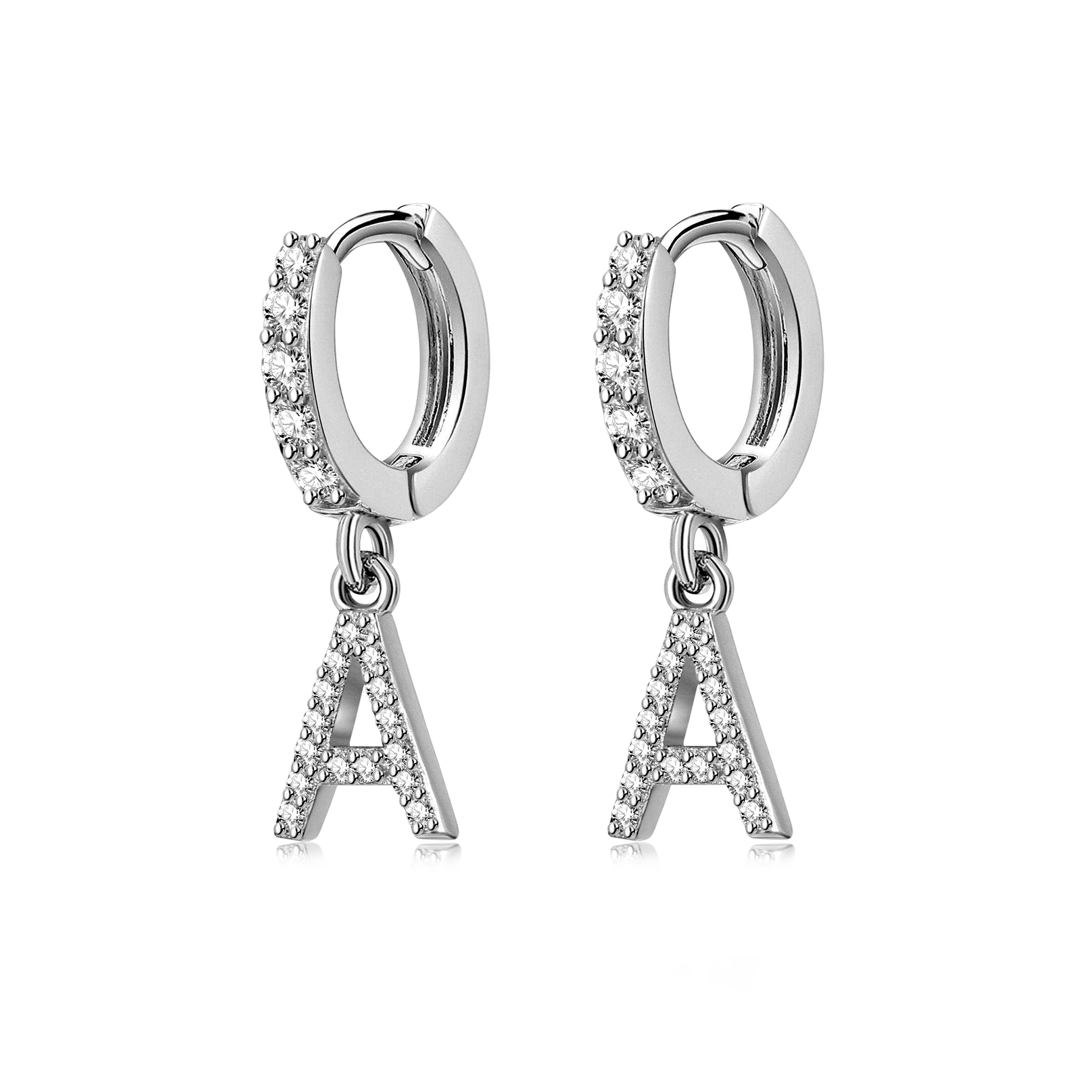 Initial Hoops Earrings - SophiaJewels