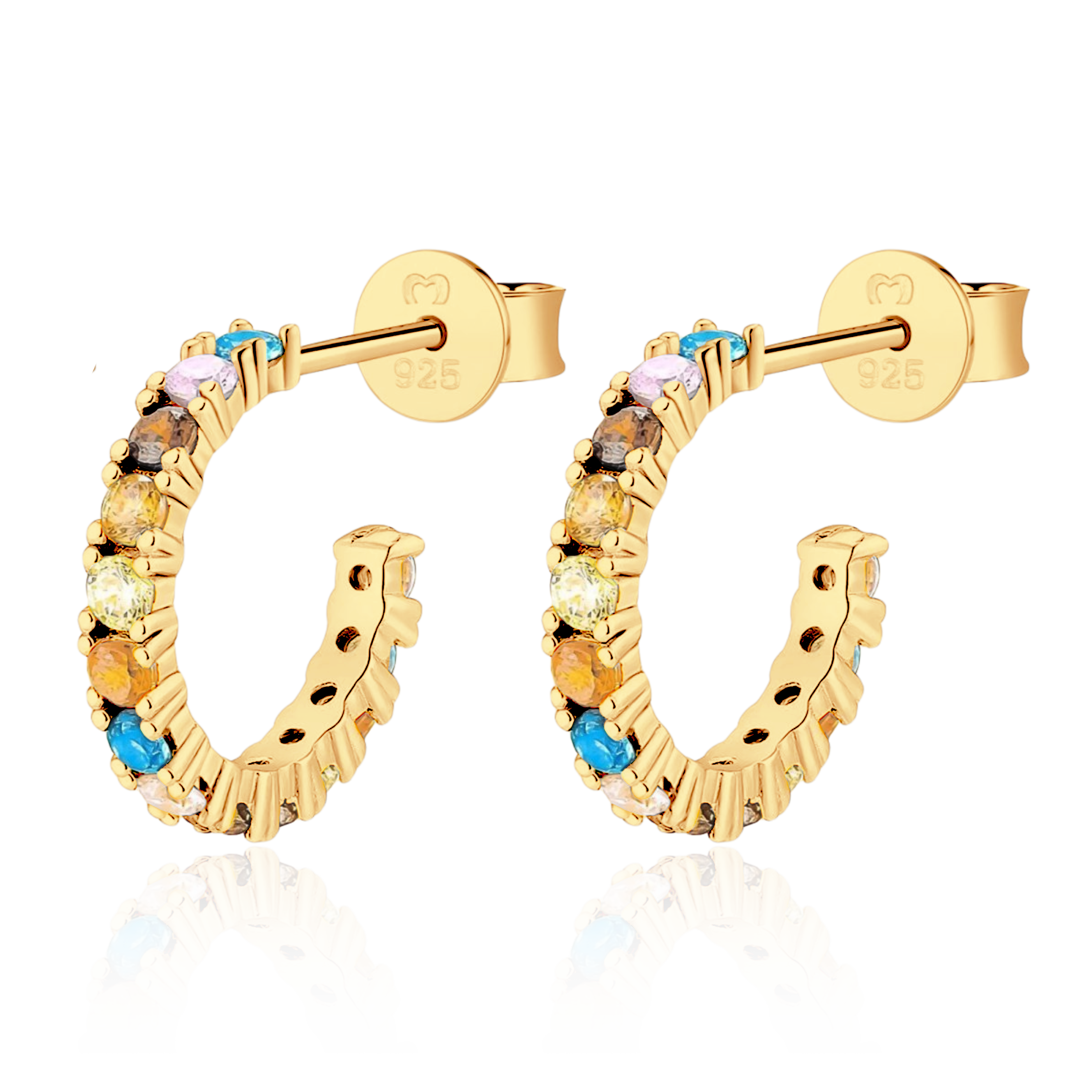 Half Ring Tropical Earrings