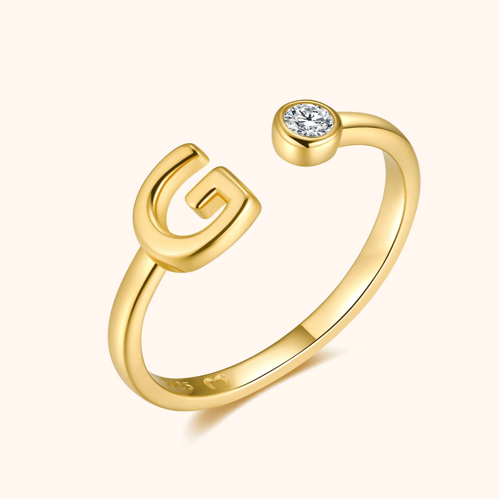Top Letter Ring - SophiaJewels