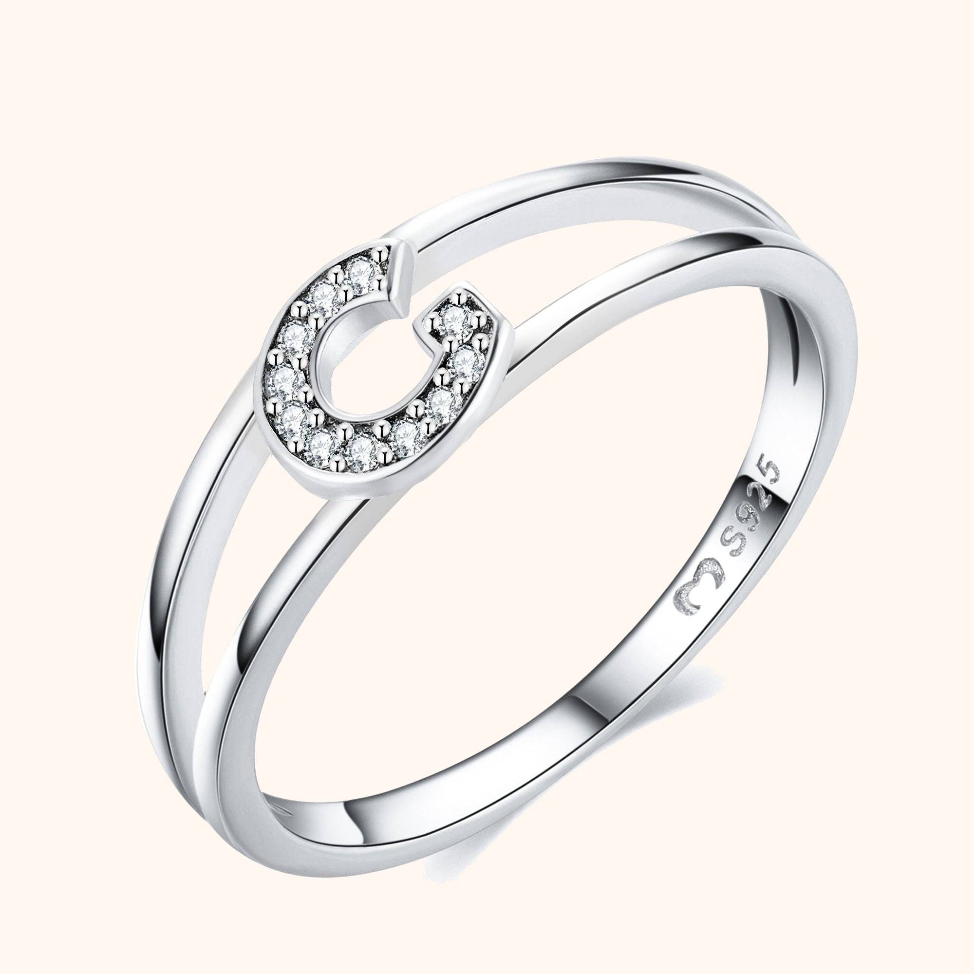Silver Initials Ring
