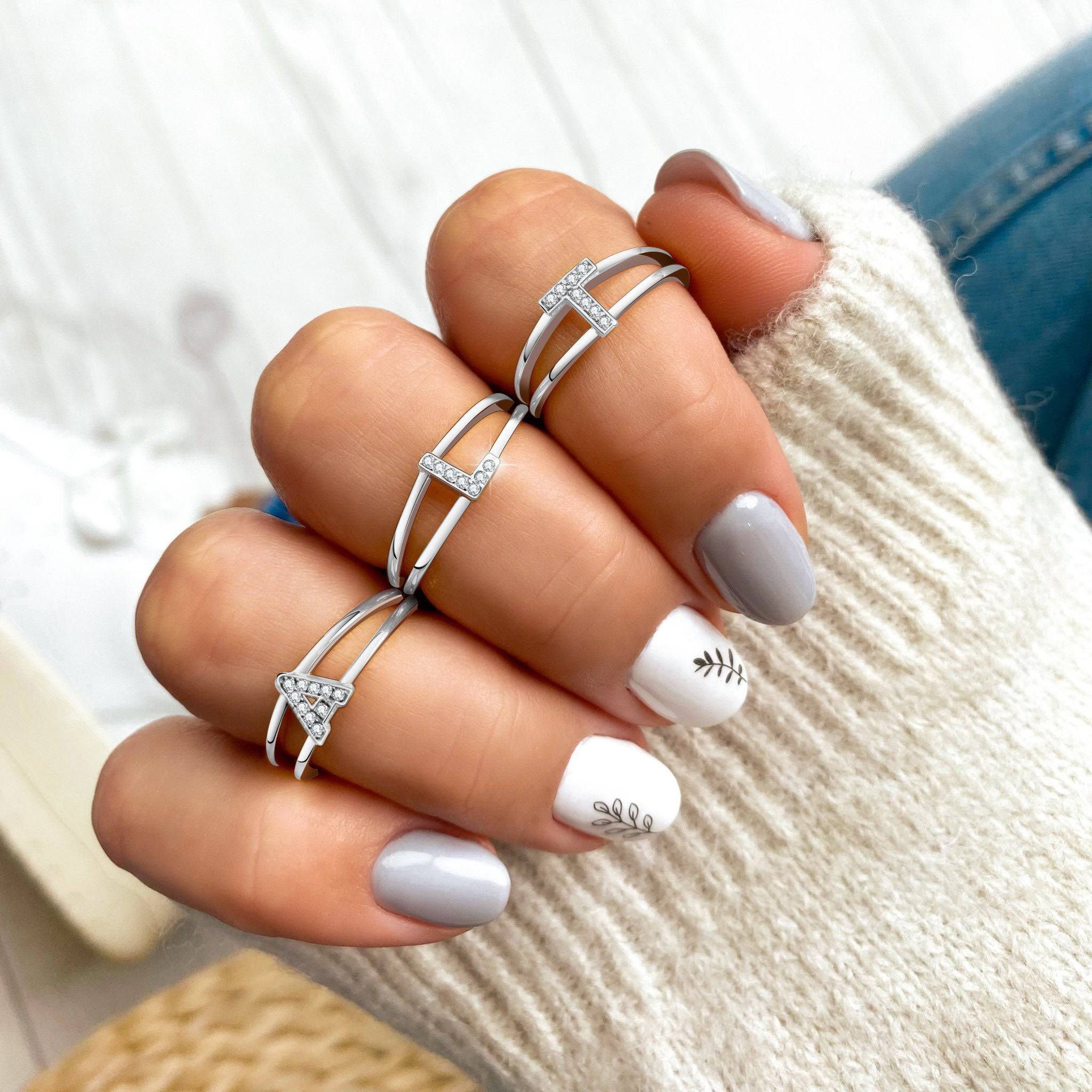 "Silver Initials" Ring - SophiaJewels