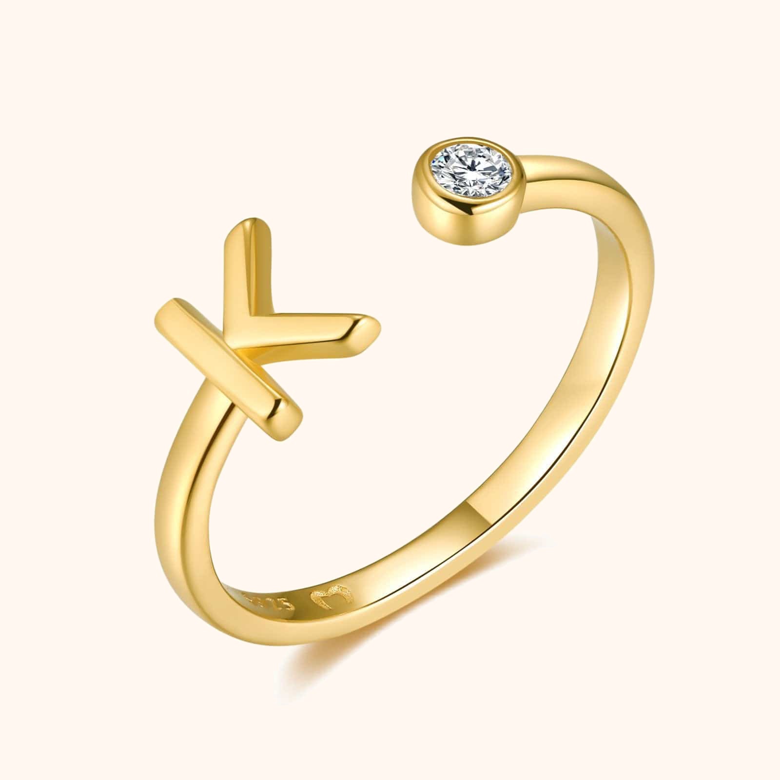 Top Letter Ring - SophiaJewels
