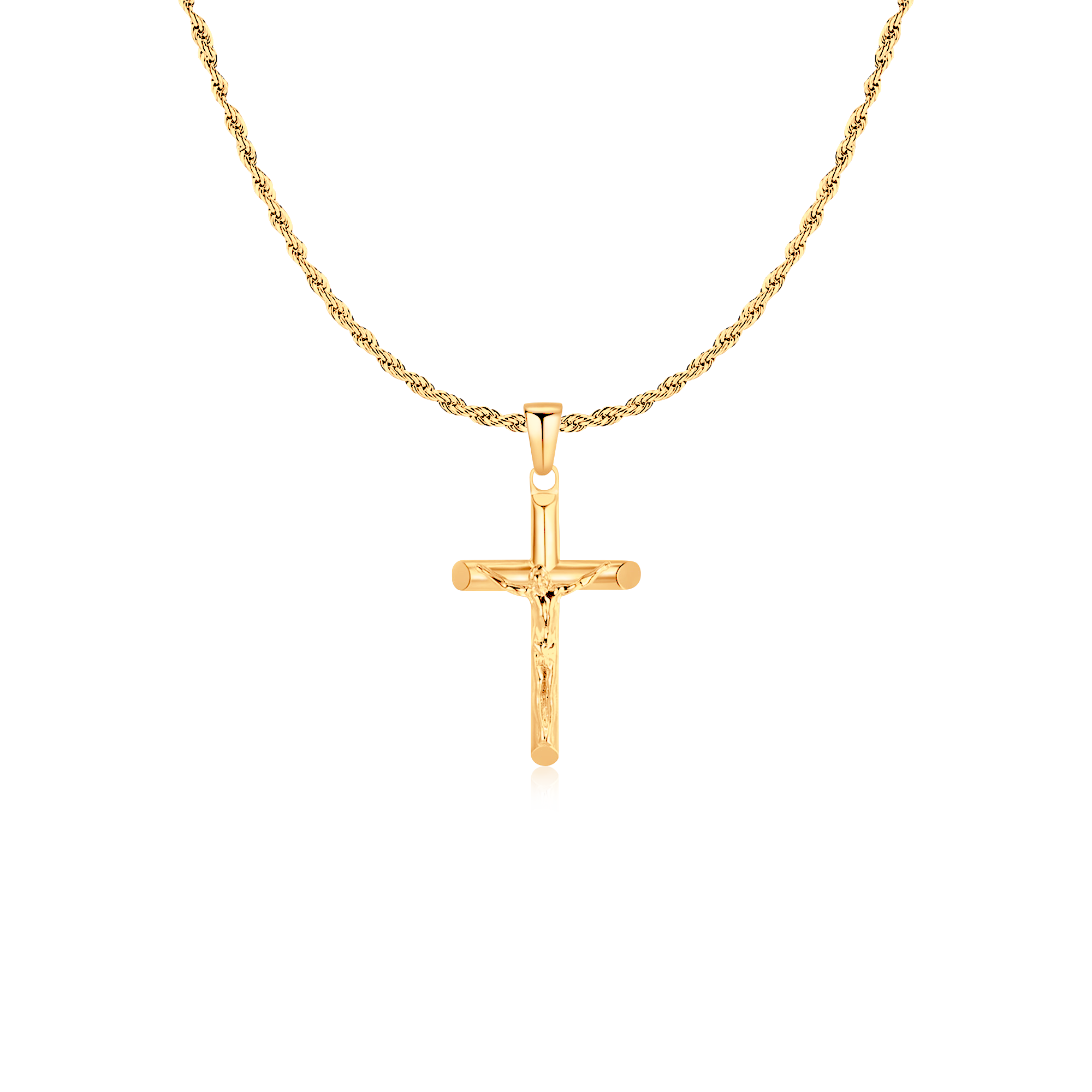 Jesus Christ Cross BRAVE Men's Necklace