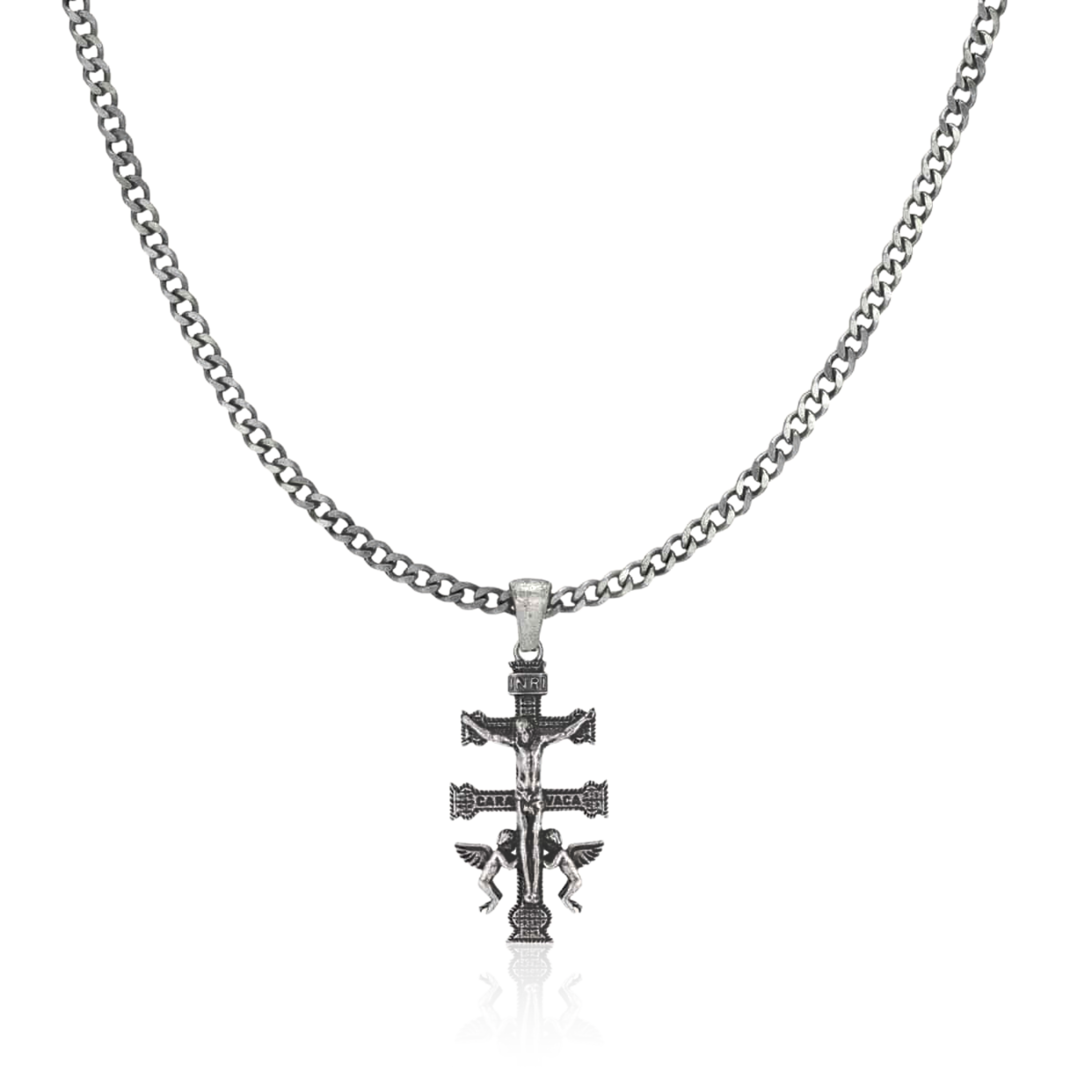 Caravaca Cross BRAVE Men's Necklace - SophiaJewels