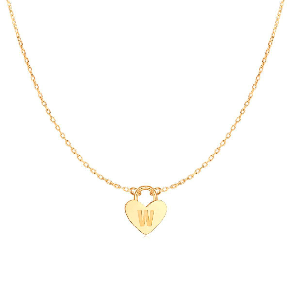 Initial Heart Necklace - SophiaJewels