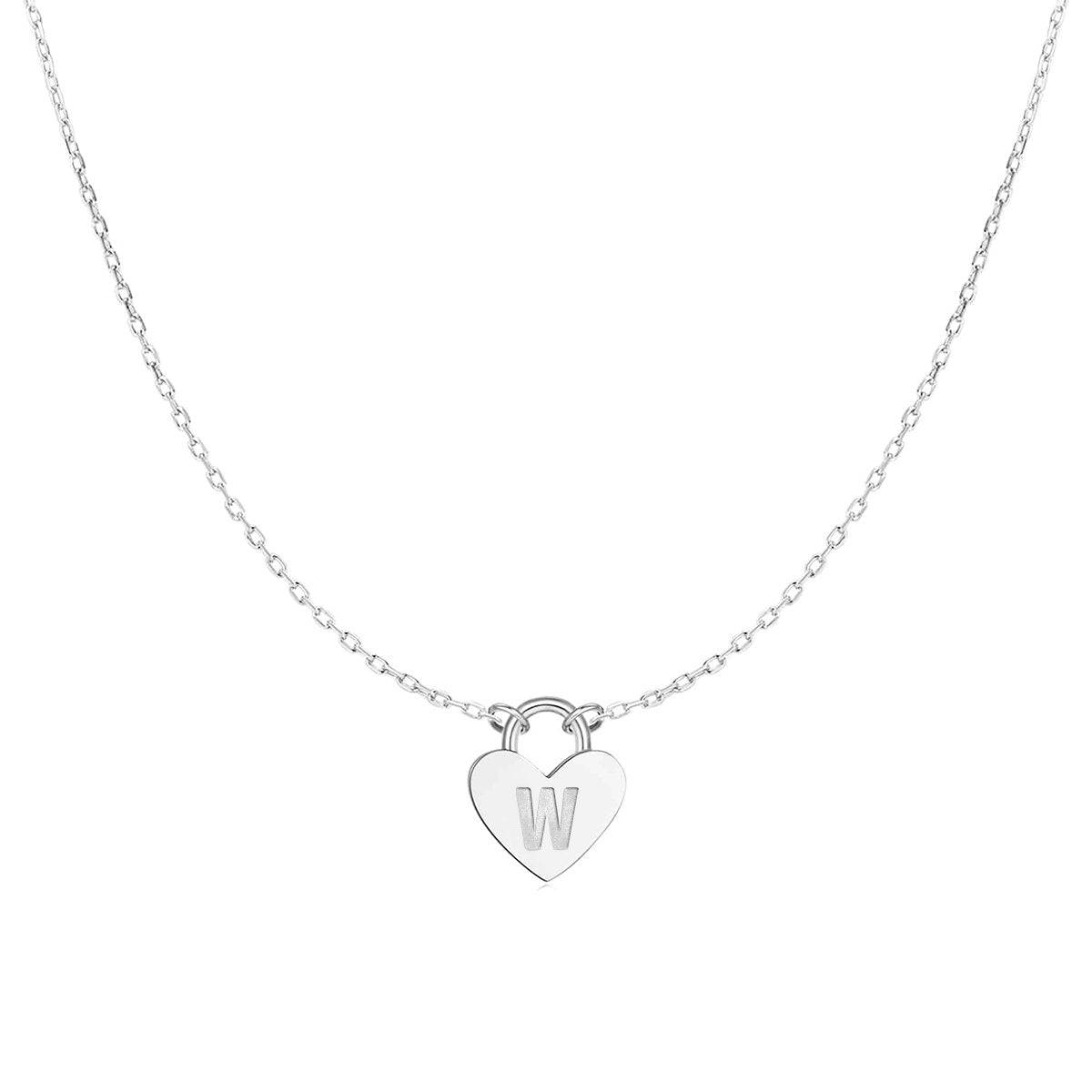 Initial Heart Necklace - SophiaJewels